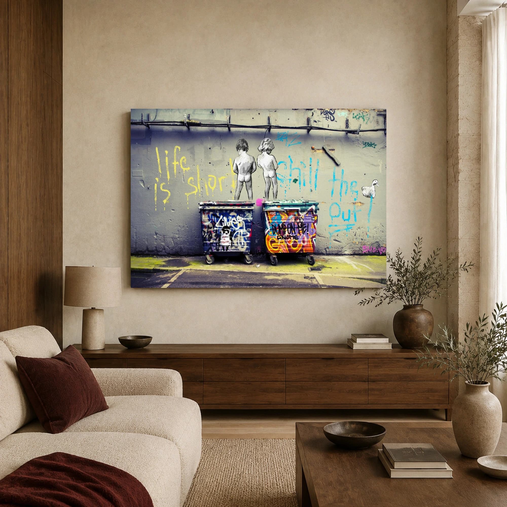Life Is Short Urban Graffiti Wall Art Print, view 2