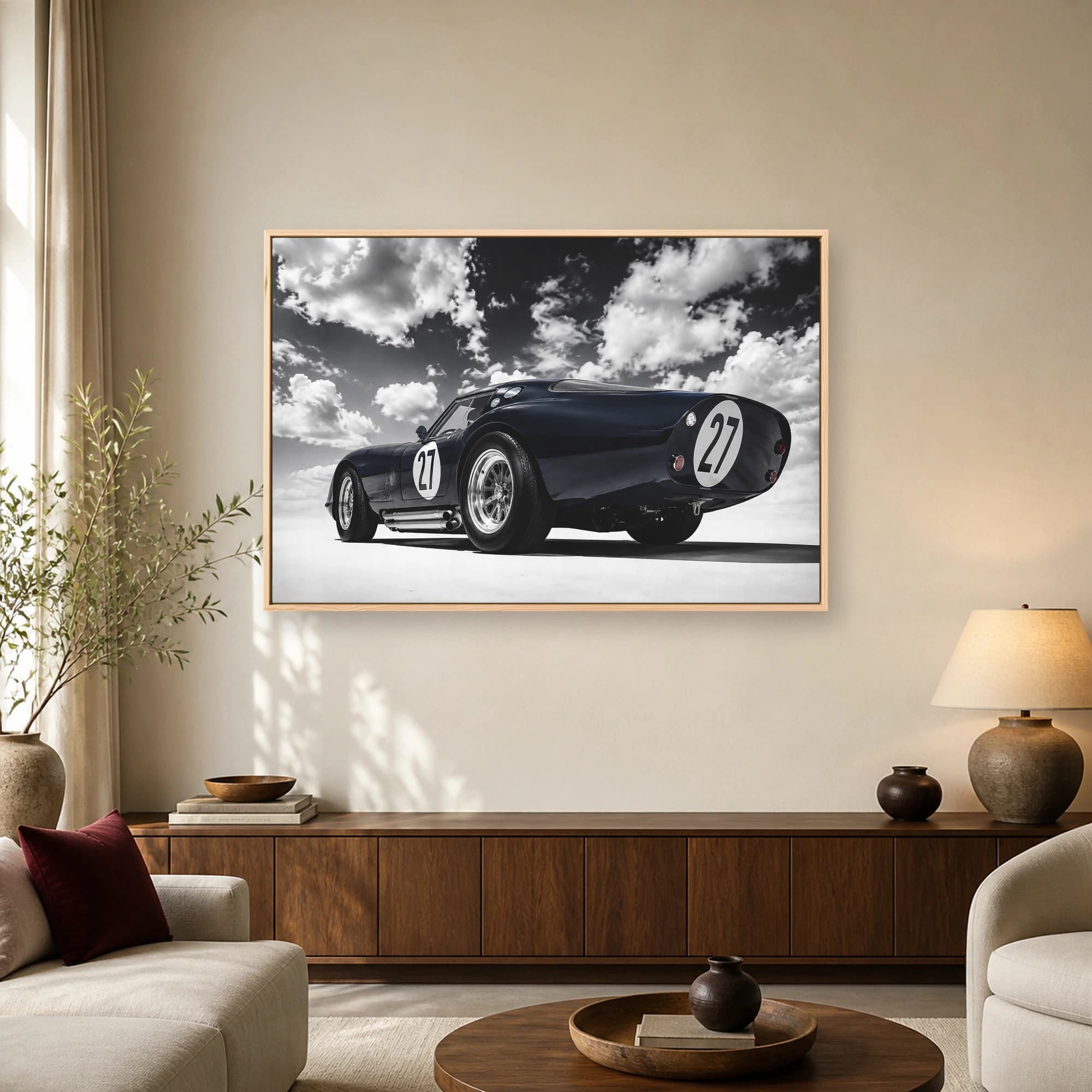 Classic Racing Coupe Number 27 Wall Art Print, view 2