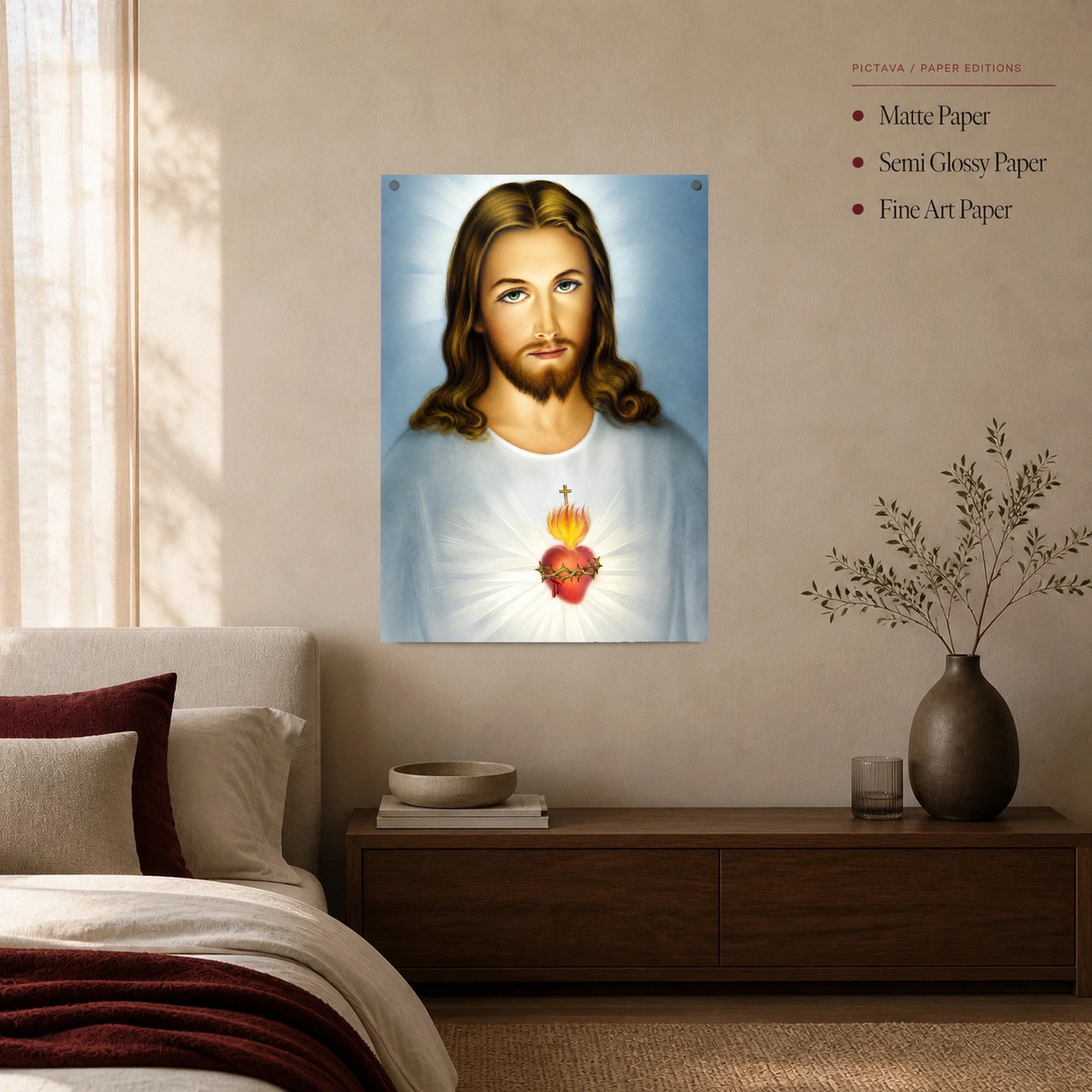 Sacred Heart of Jesus Christ Devotional Canvas Print, view 5