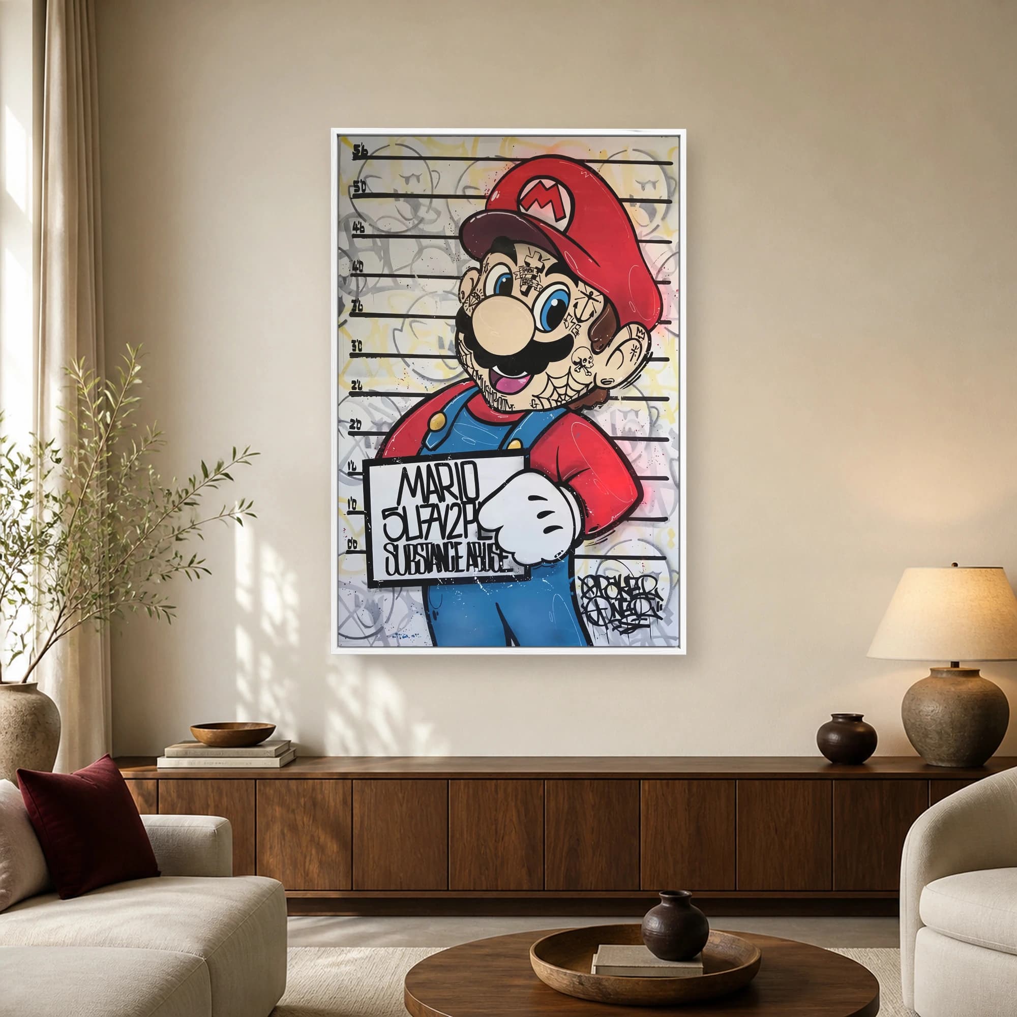 Mugshot Mario Pop Art Wall Art, view 2