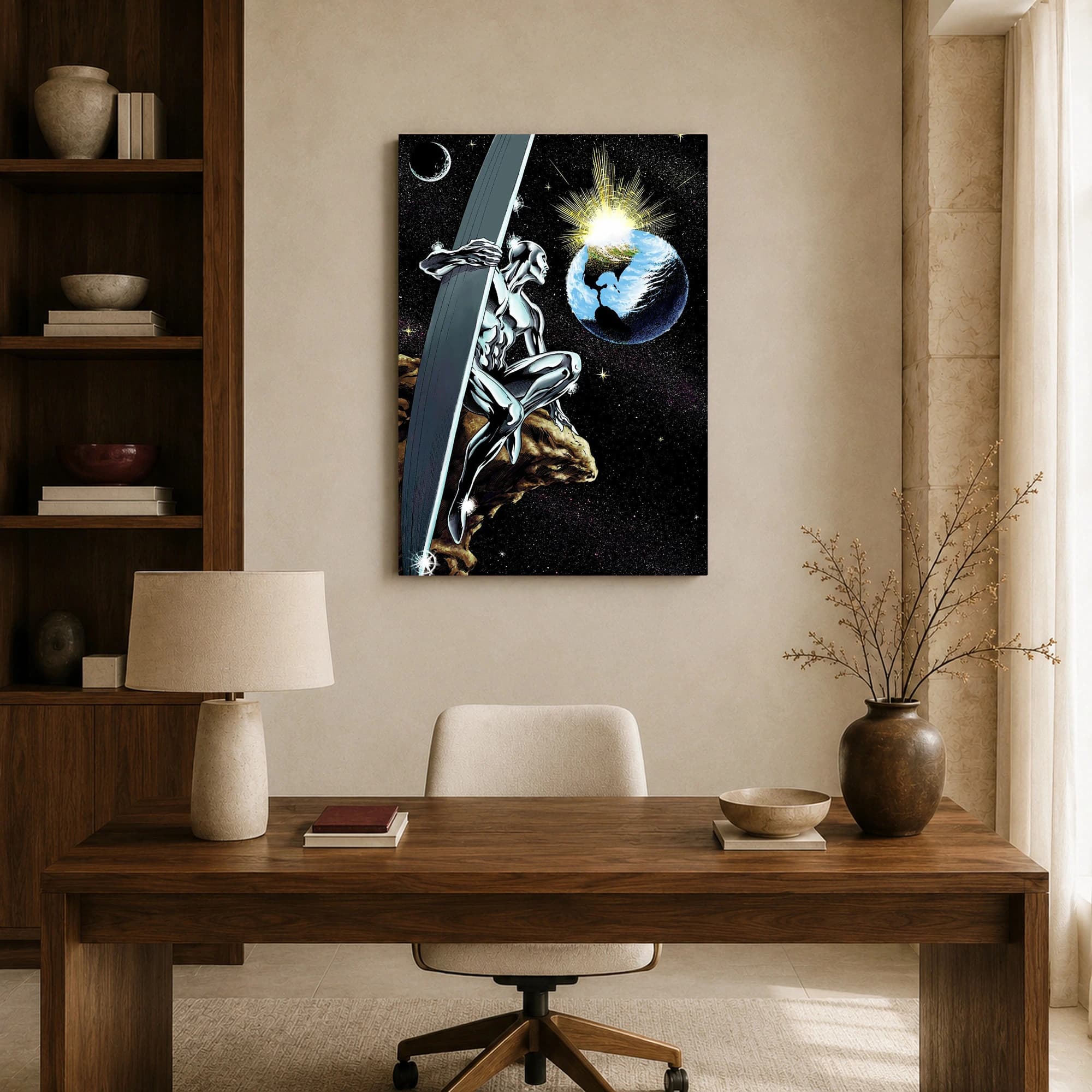 Silver Surfer Cosmic Watch Canvas Print, view 8