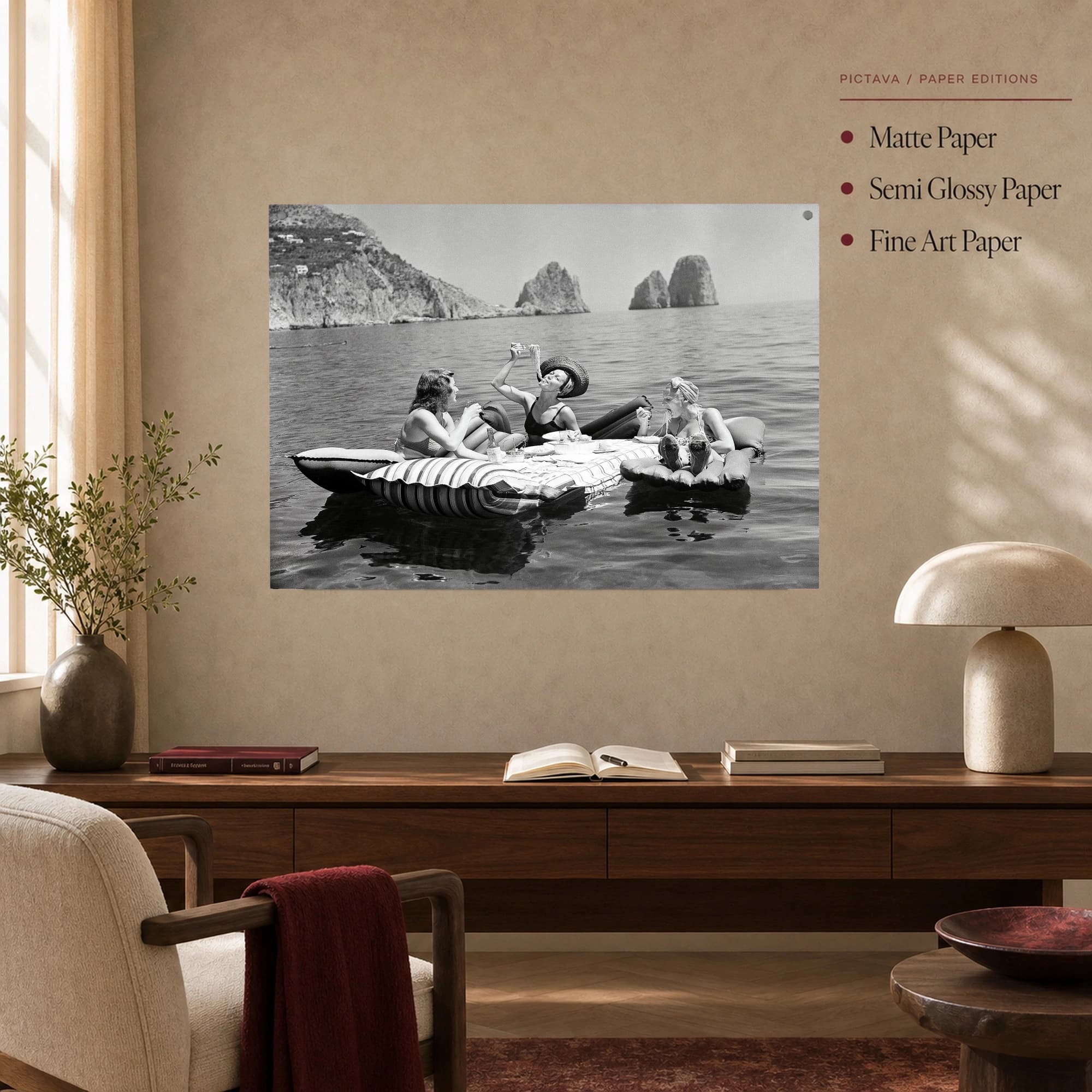 Capri Spaghetti Lunch Vintage Wall Art, view 5