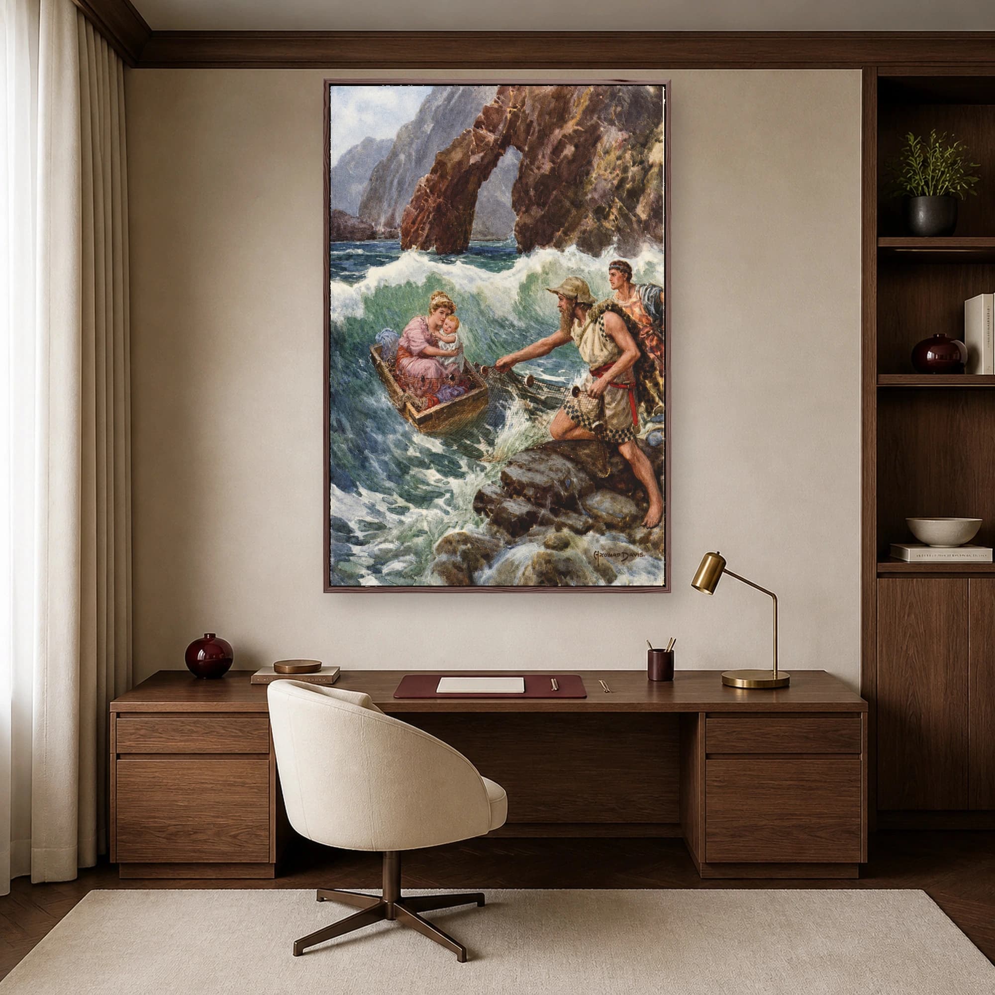 Danaë and Perseus Greek Mythology Fine Art Print, view 6