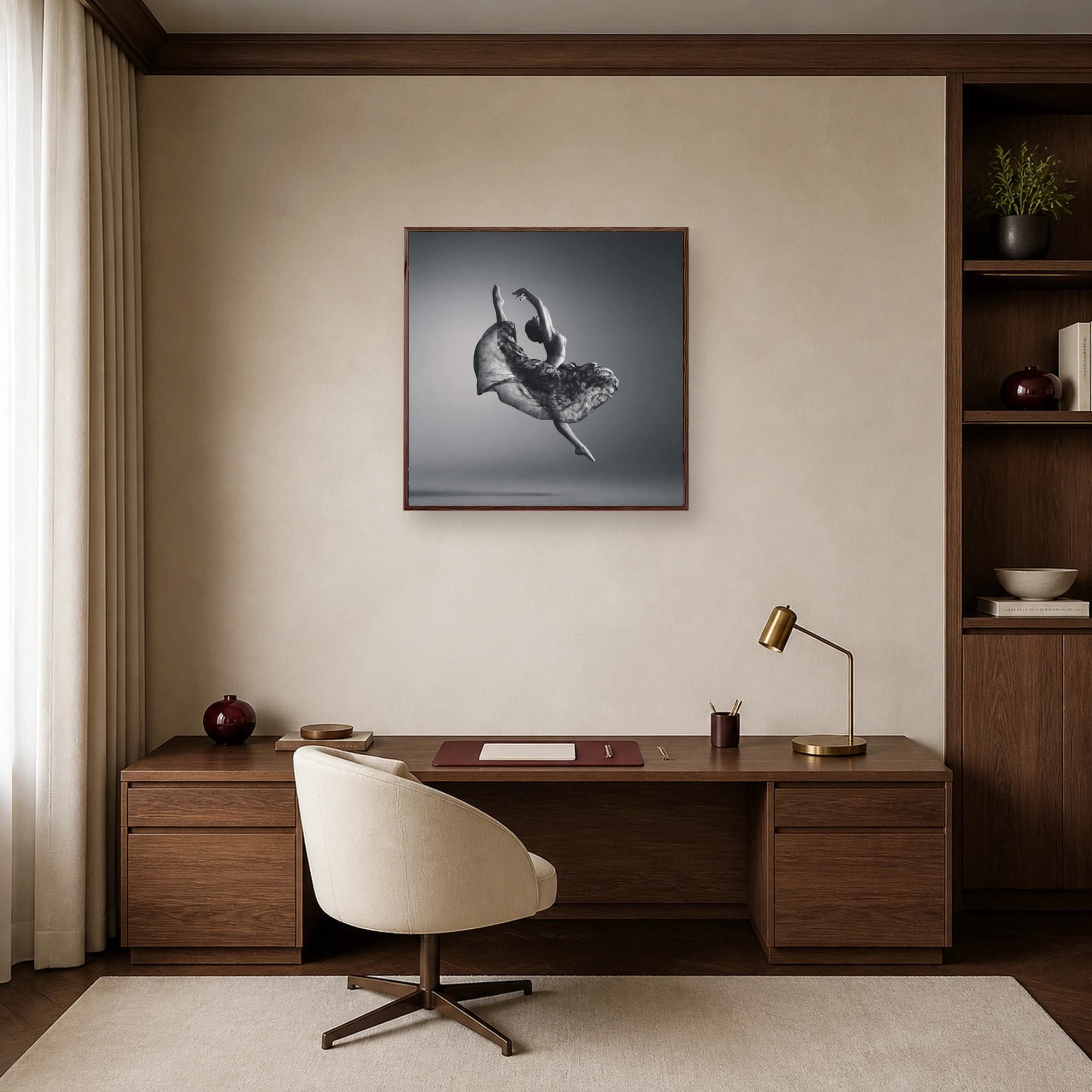 Monochrome Leap Ballet Dancer Fine Art Print, view 8
