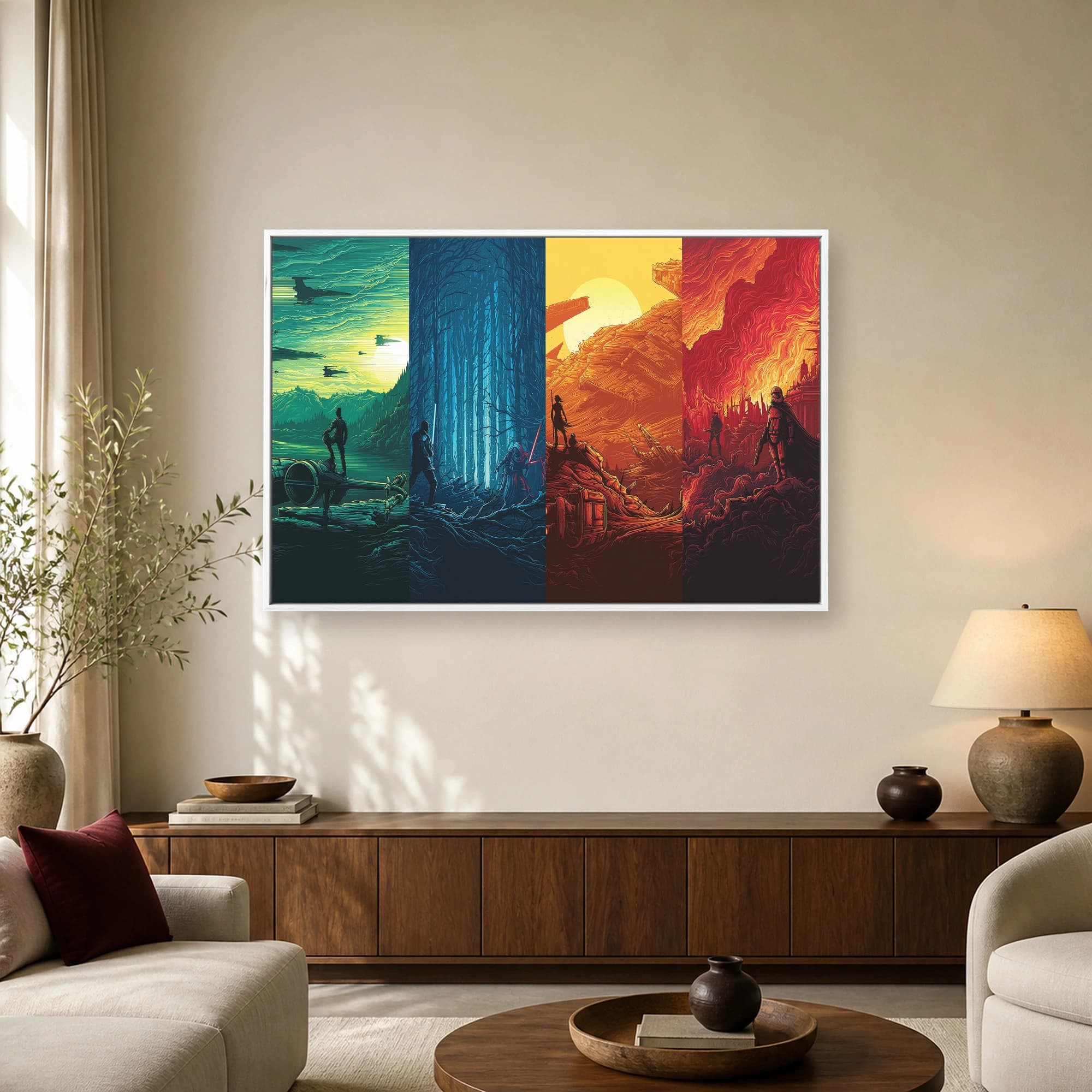 Star Wars Sci-Fi Cinematic Four-Panel Wall Art, view 2