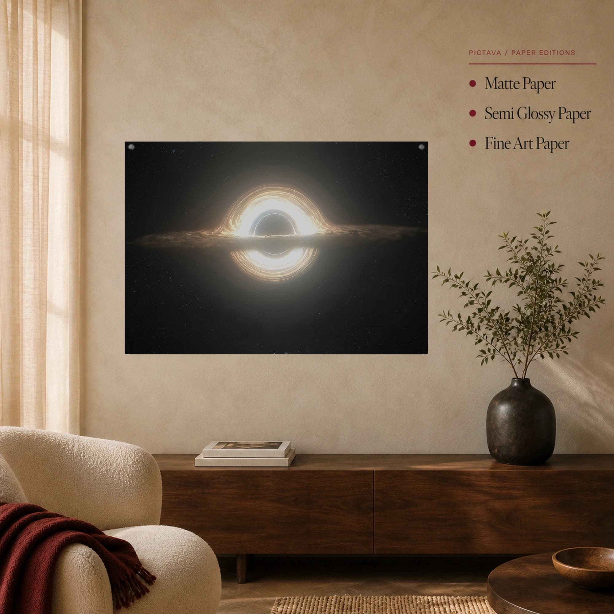 Interstellar Gargantua Black Hole Canvas Print, view 3