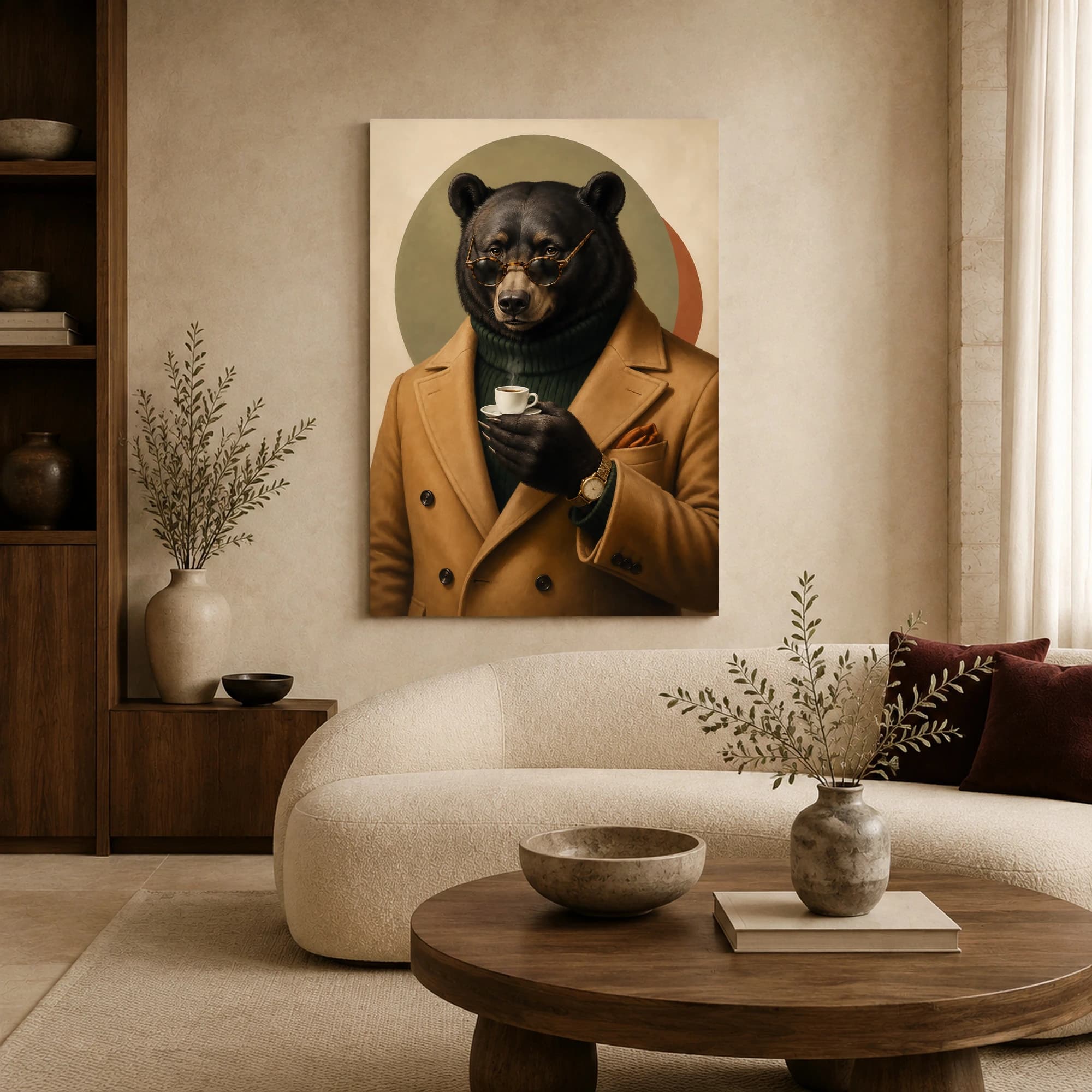Dapper Bear with Espresso Art Print, view 7
