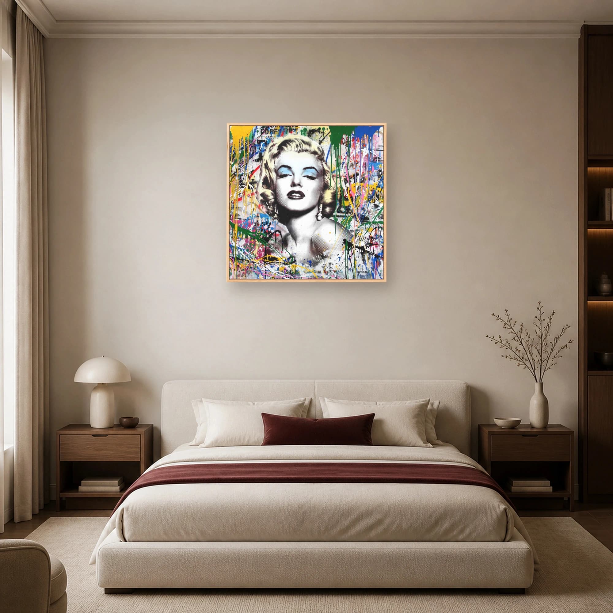 Marilyn Monroe Pop Art Graffiti Canvas Print, view 6