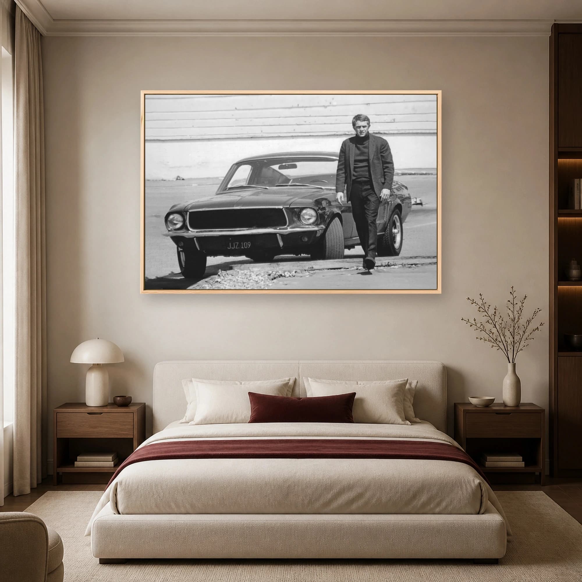 Steve McQueen and Bullitt Mustang Wall Art, view 4