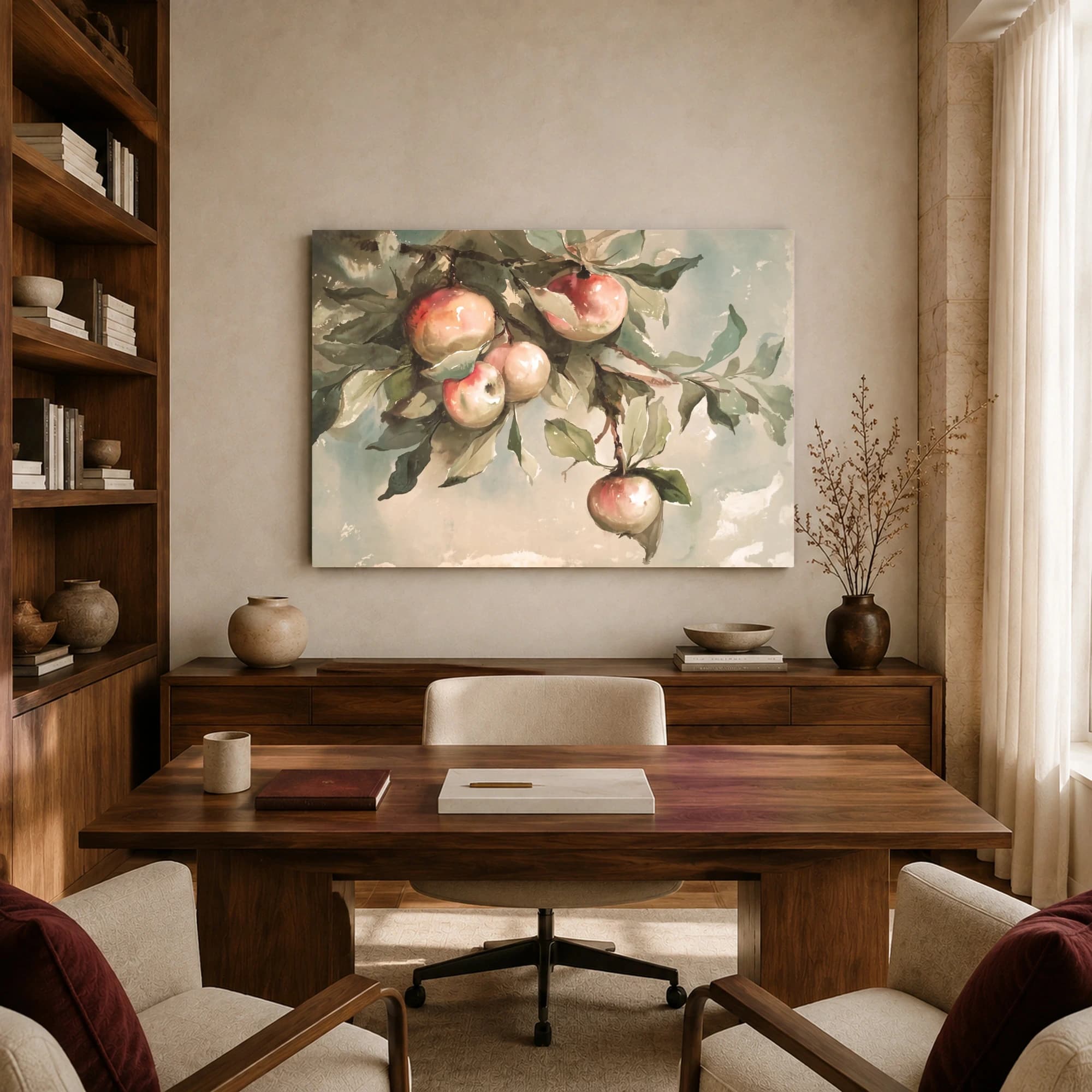 Vintage Apple Branch Watercolor Print, view 8