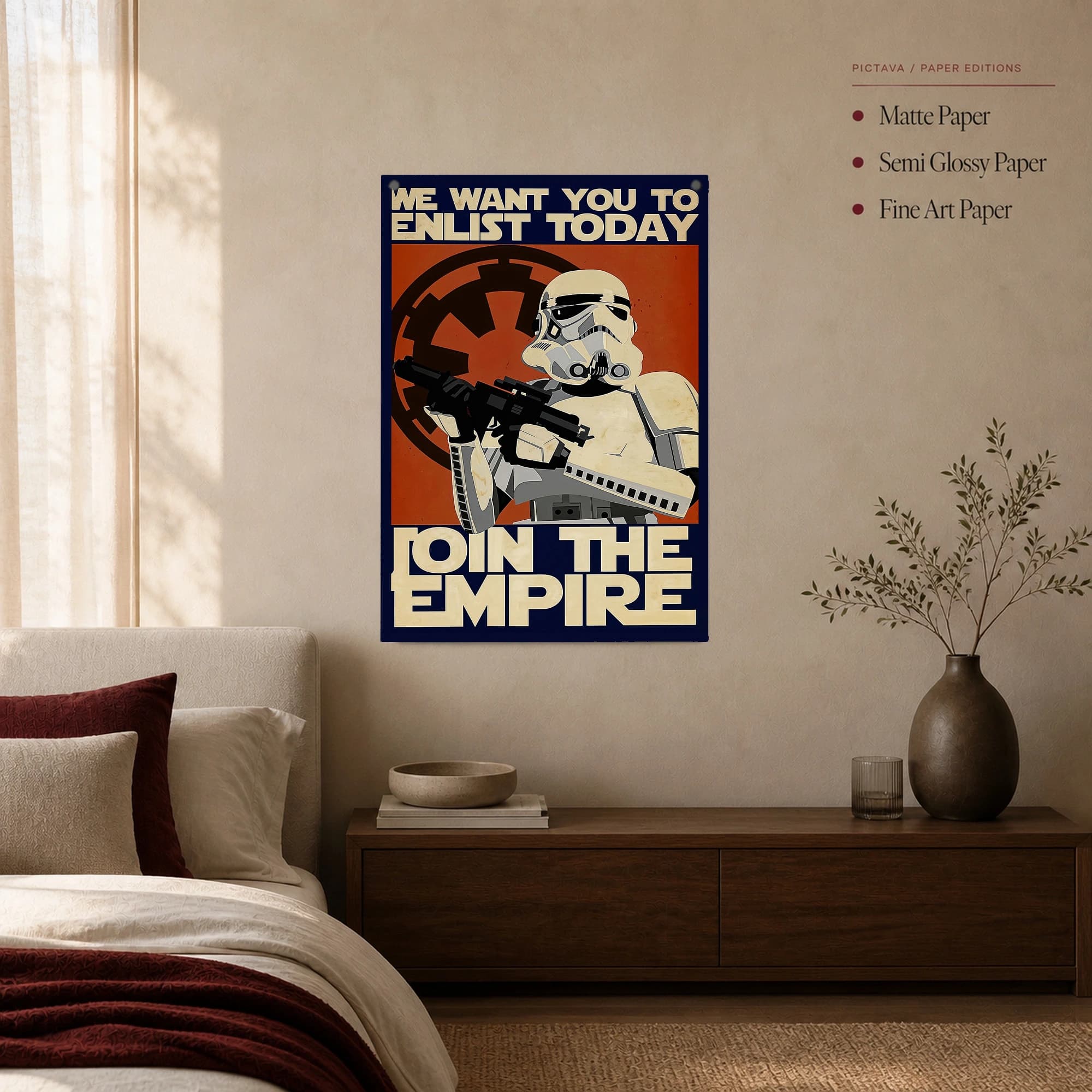 Stormtrooper Empire Recruitment Vintage Sci-Fi Poster, view 2