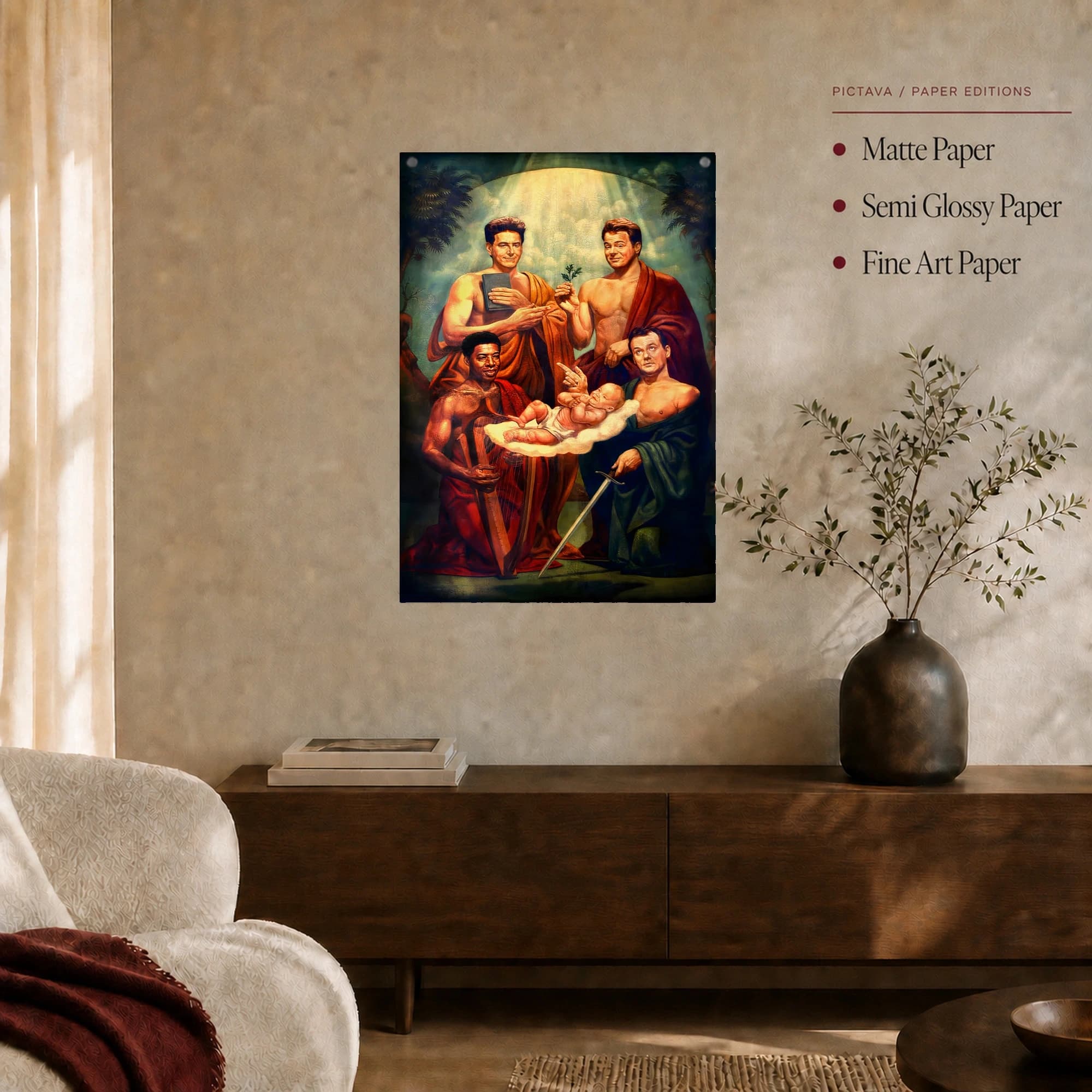 Renaissance Celebrity Parody Canvas Print, view 4