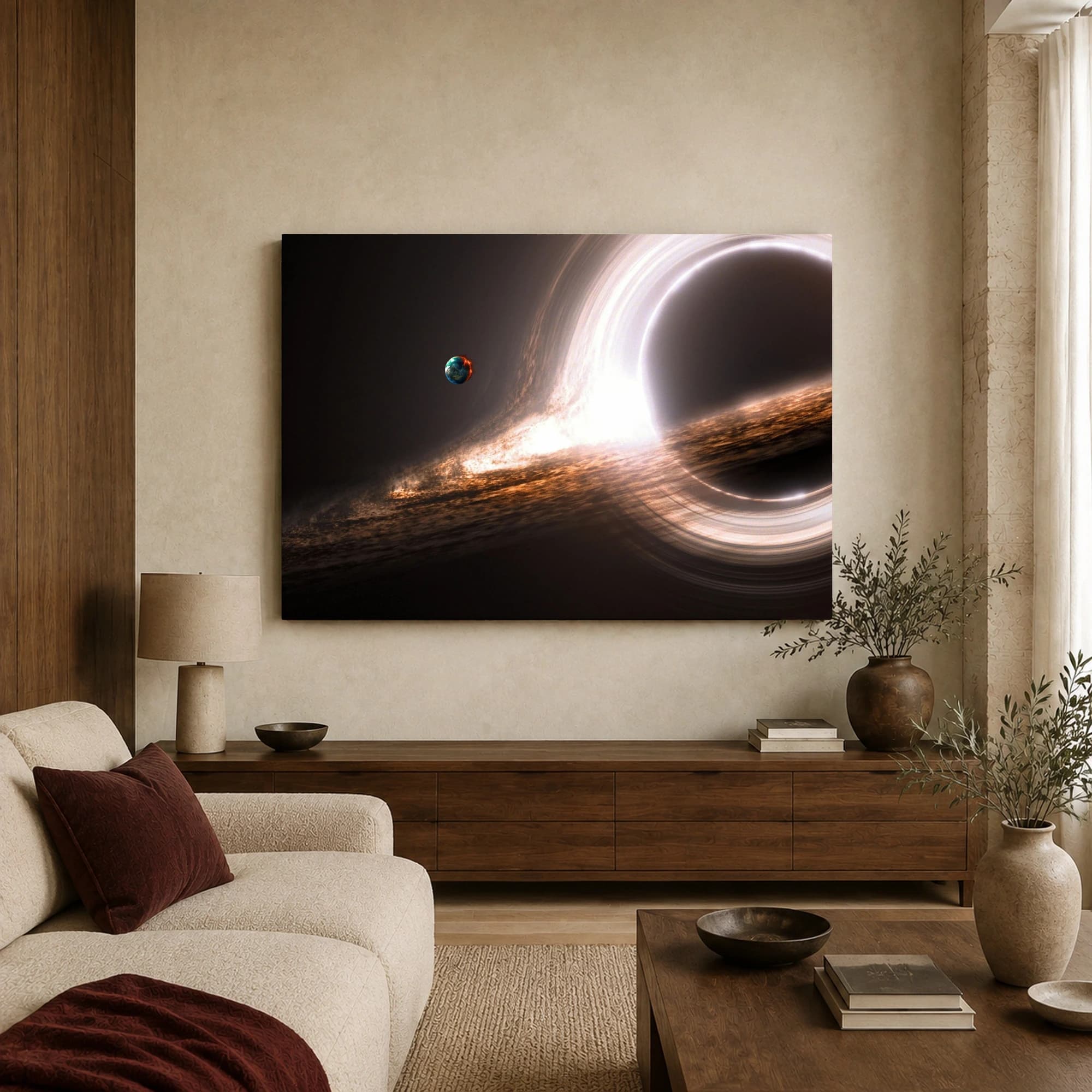 Black Hole and Planet Canvas Print, view 3