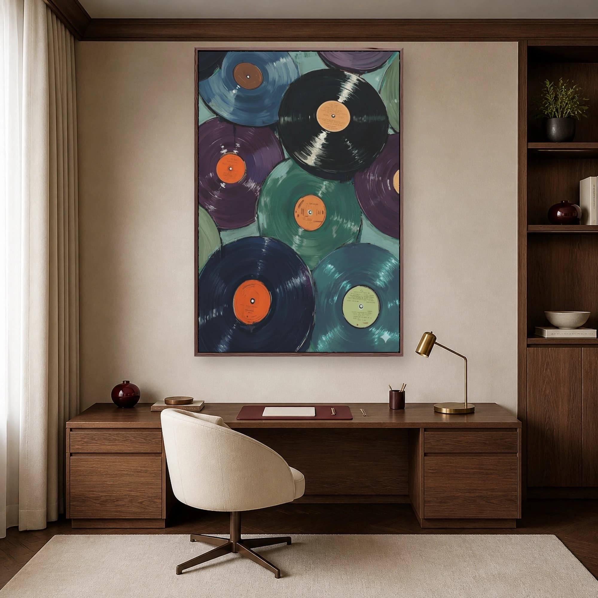 Colorful Vinyl Records Abstract Music Wall Art, view 7