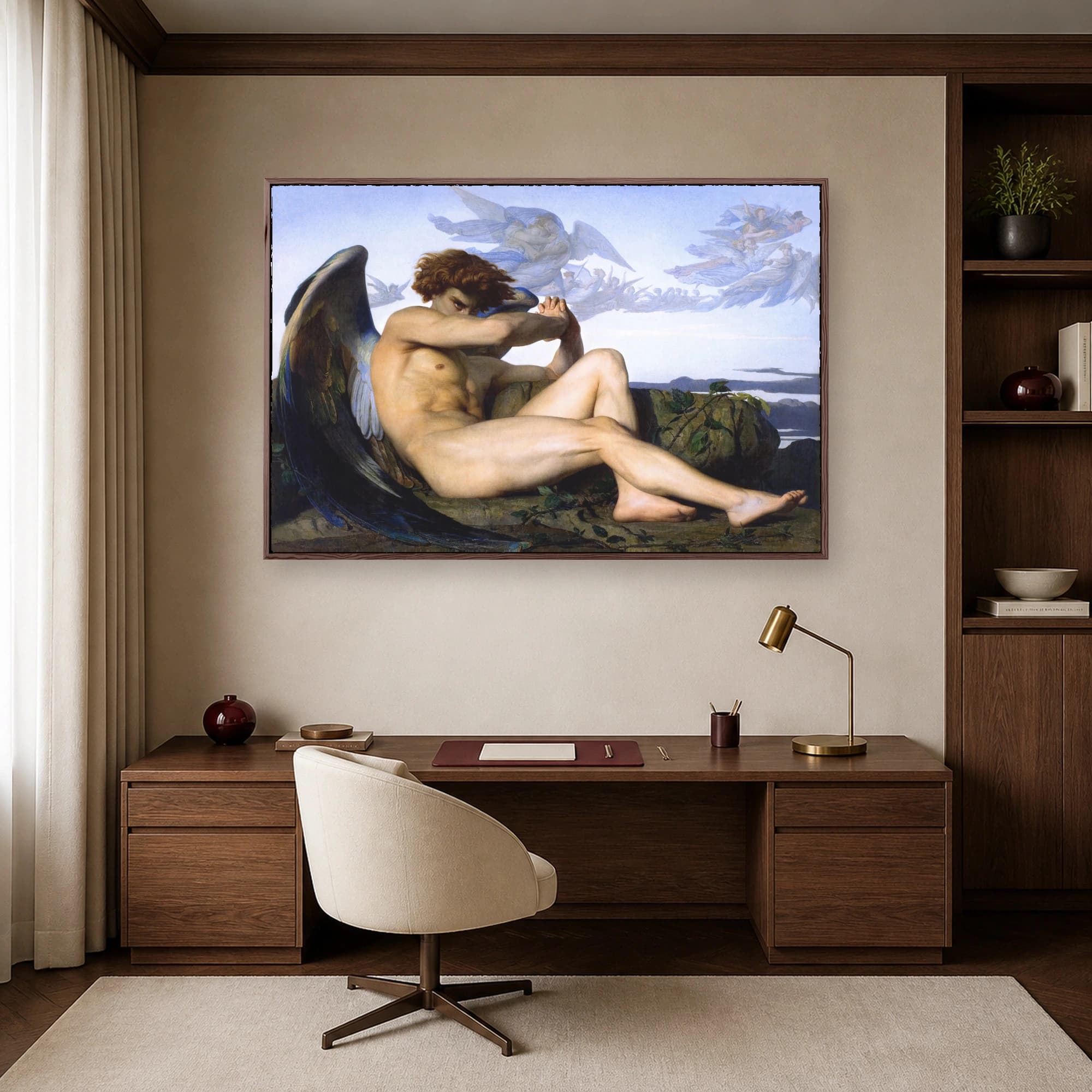 The Fallen Angel Canvas Print by Alexandre Cabanel, view 5
