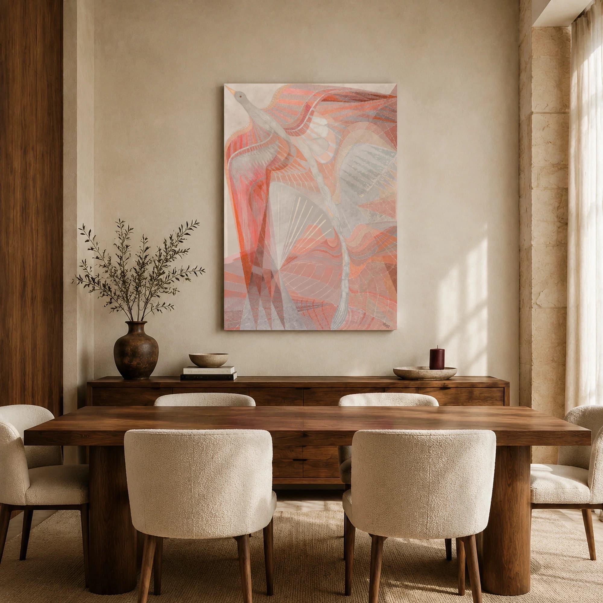 Swans No. 17 Geometric Abstract Art Print, view 6
