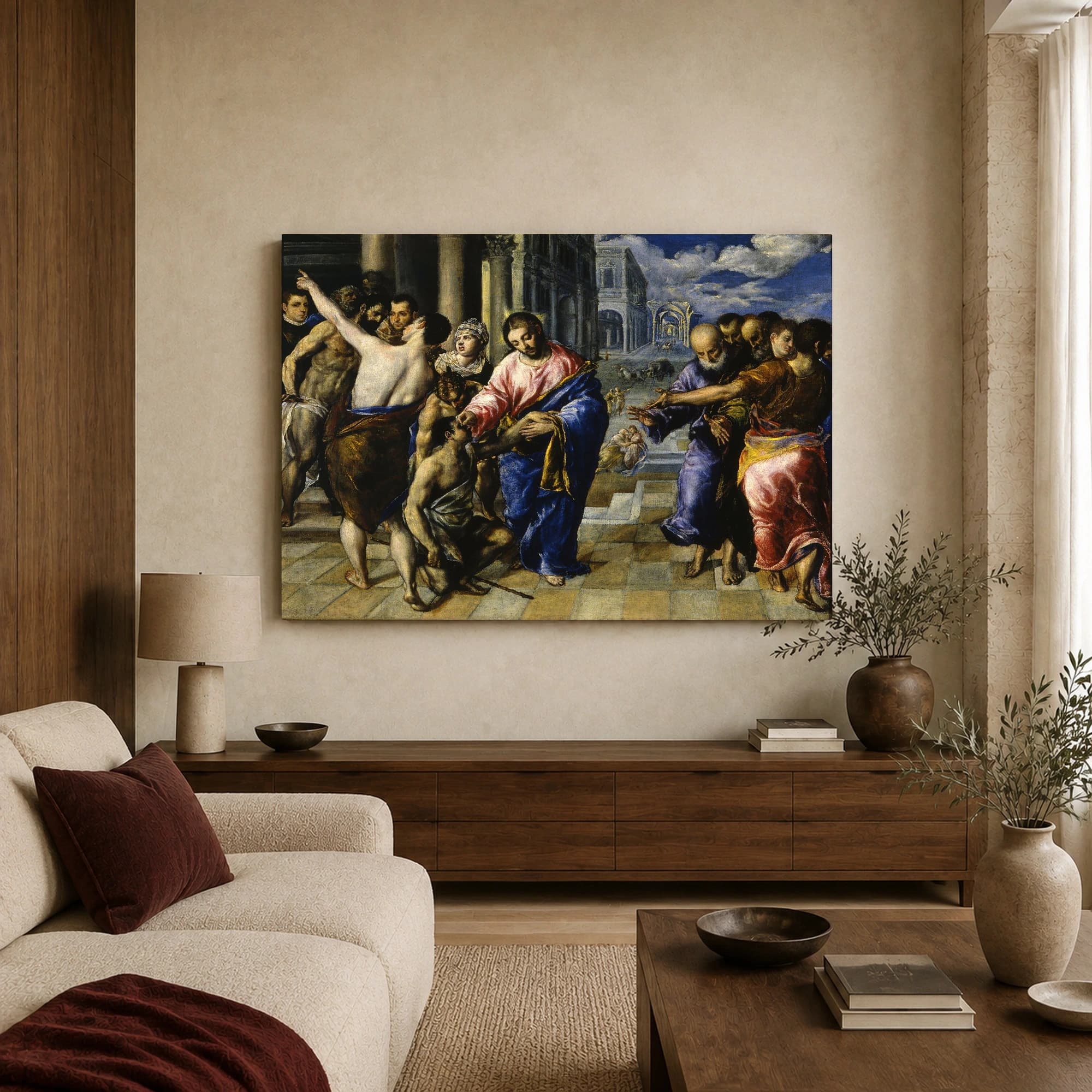 Christ Healing the Blind Canvas Print | Fine Art Masterpiece, view 3