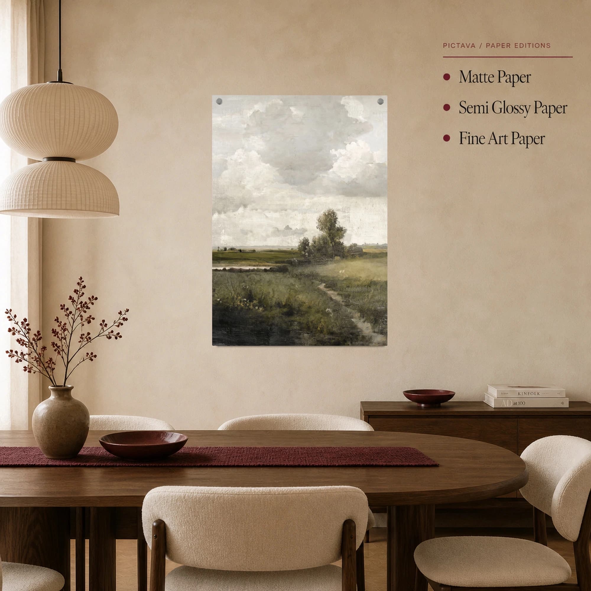 Dutch Countryside Landscape Art Print, view 3