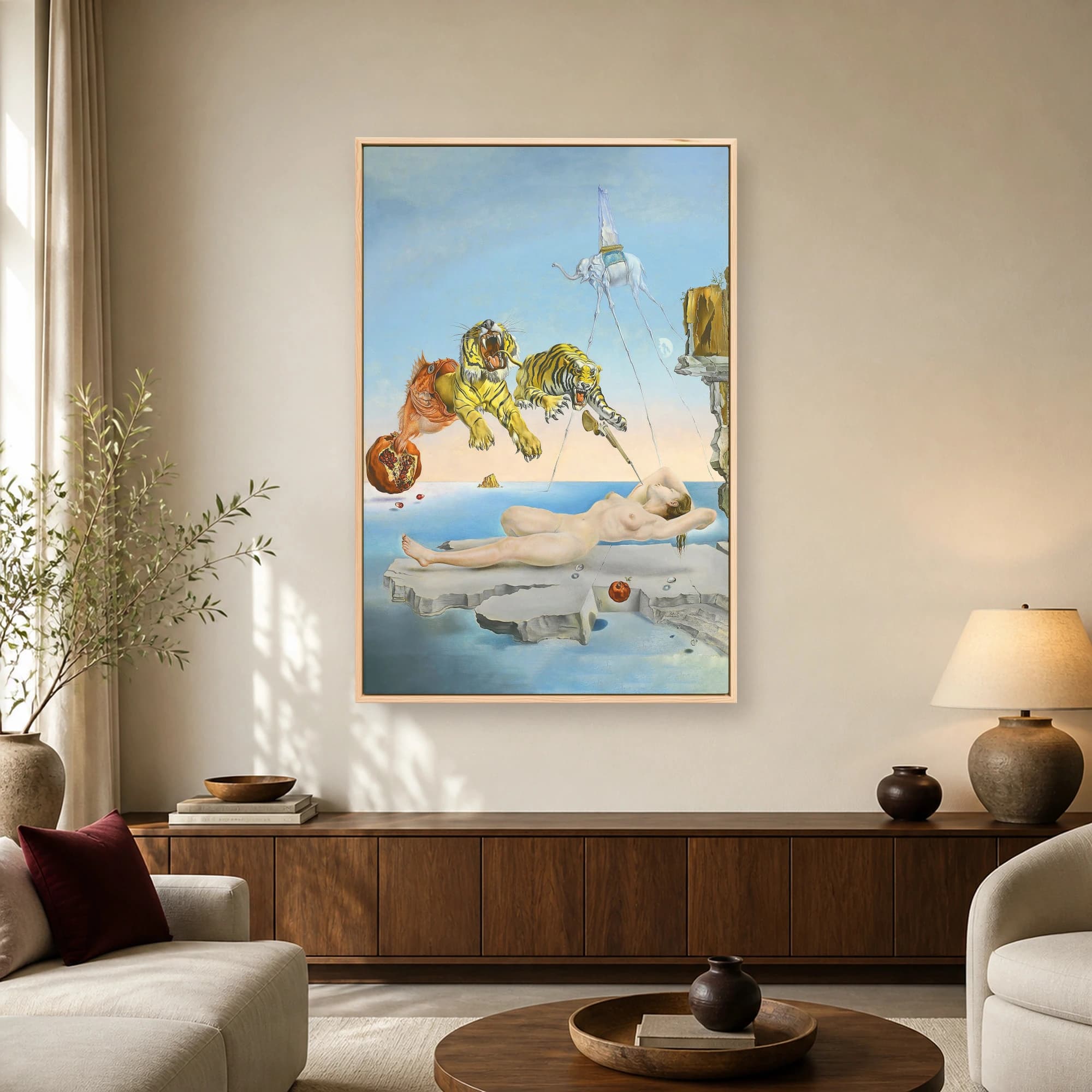 Dream Caused by the Flight of a Bee Canvas Print by Salvador Dali, view 3