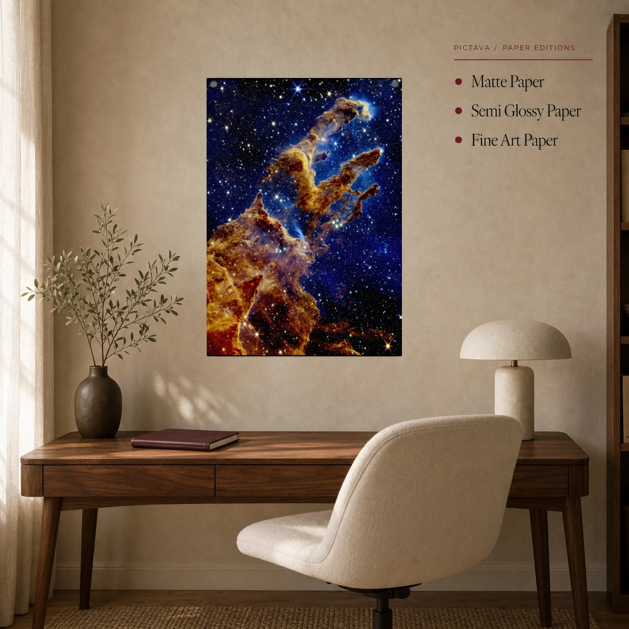 Pillars of Creation Nebula Space Wall Art, view 6