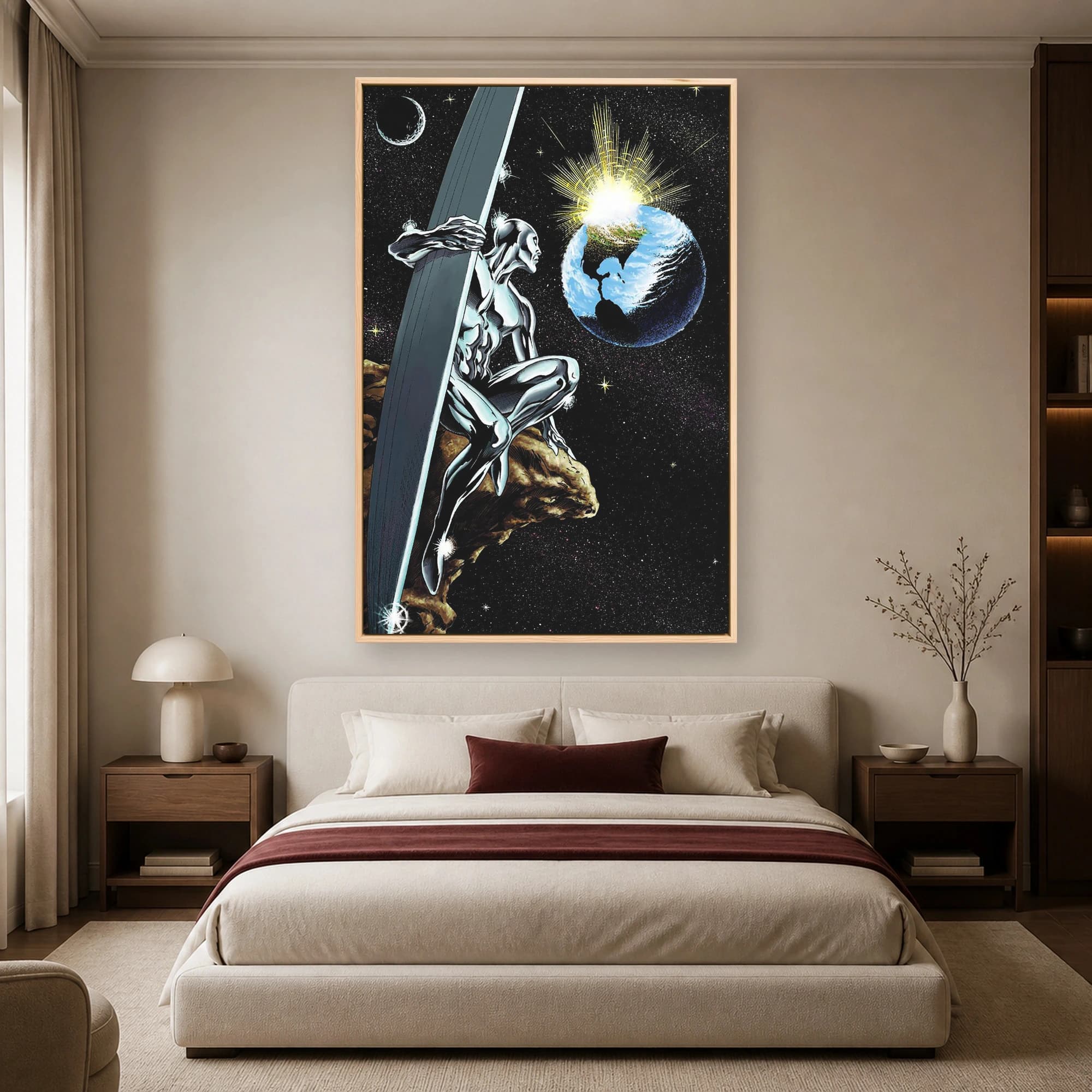 Silver Surfer Cosmic Watch Canvas Print, view 3