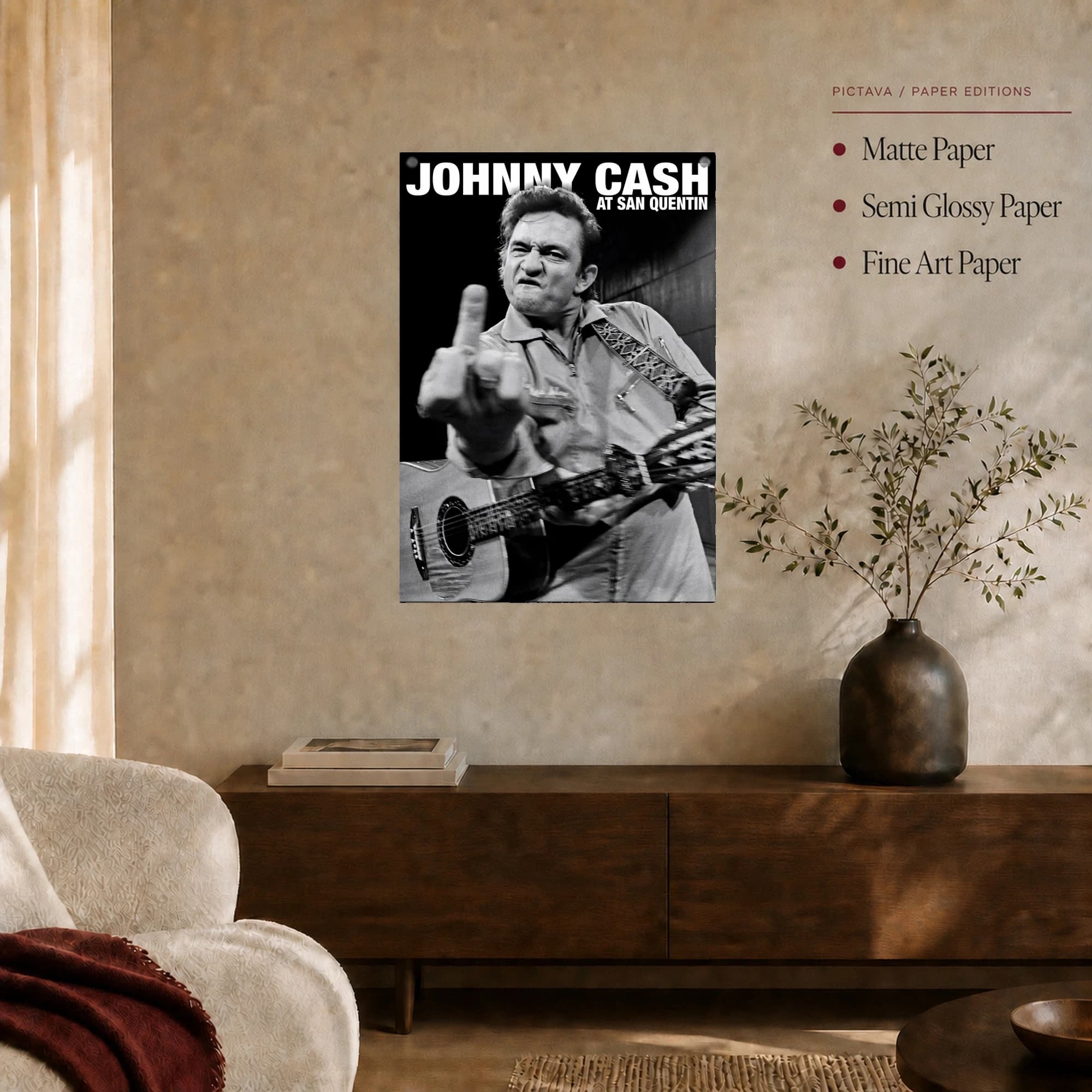 Johnny Cash at San Quentin Music Wall Art, view 4