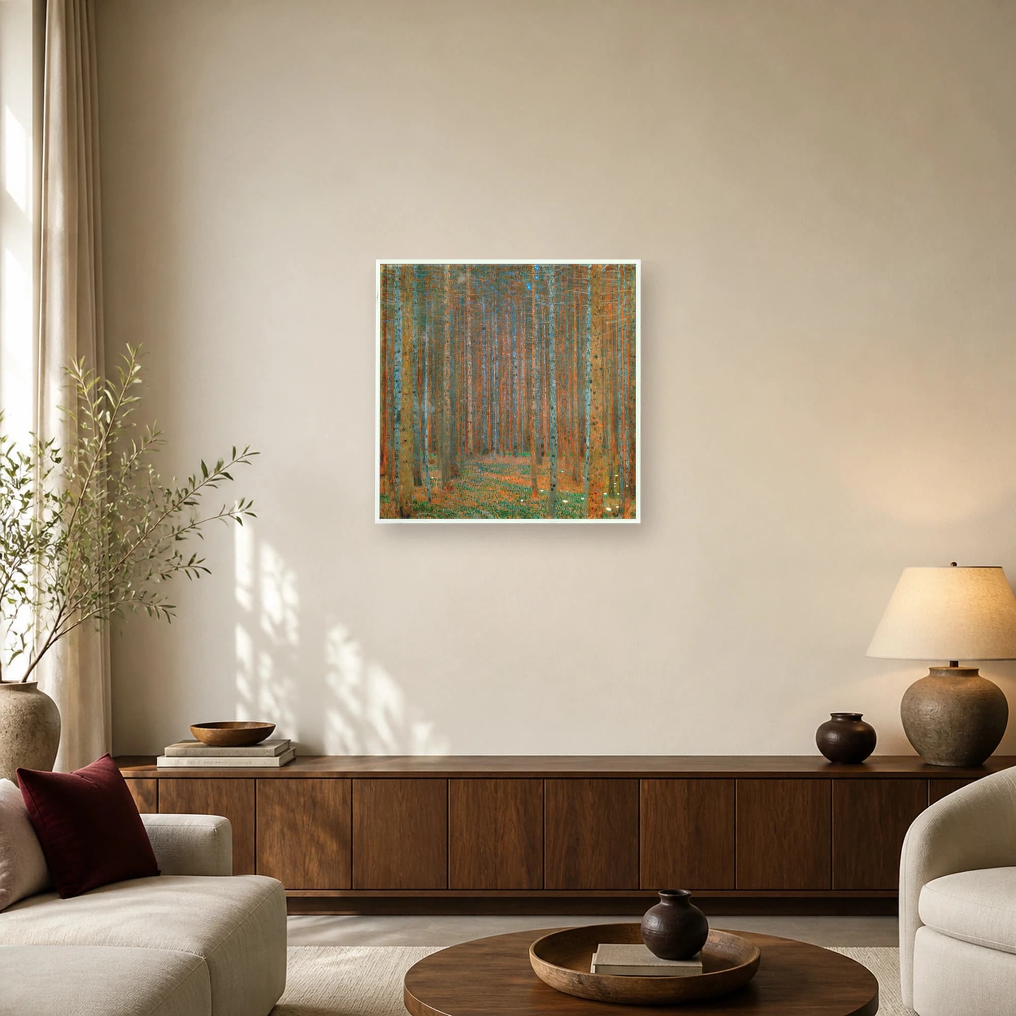 Pine Trees in Forest Fine Art Print, view 2
