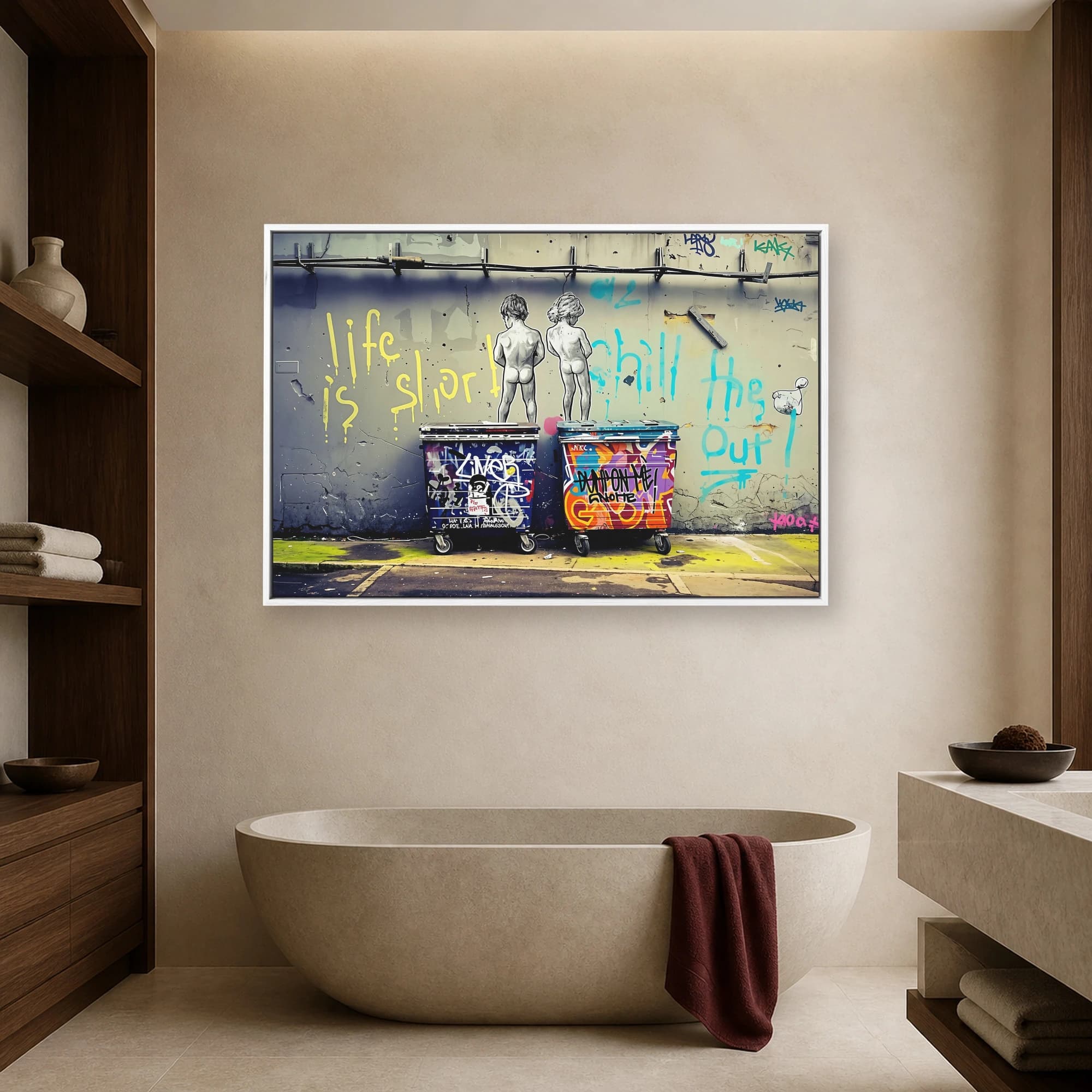 Life Is Short Chill The Out Urban Street Art Print, view 5