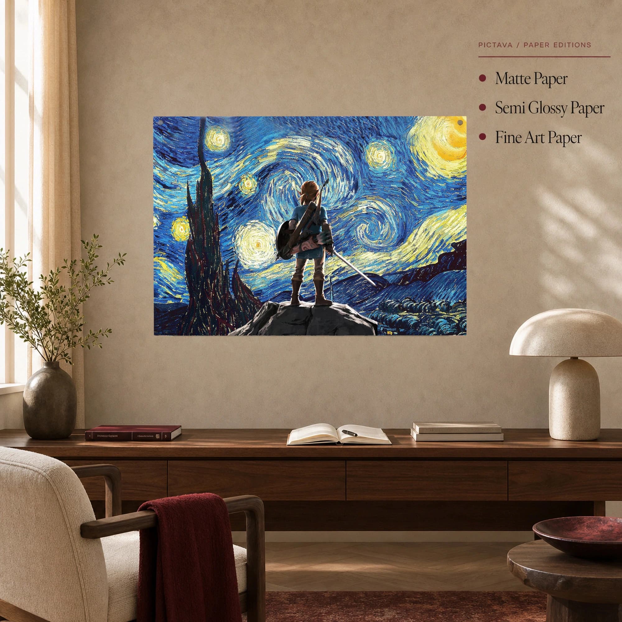 Starry Night Over Hyrule Canvas Art Print, view 4