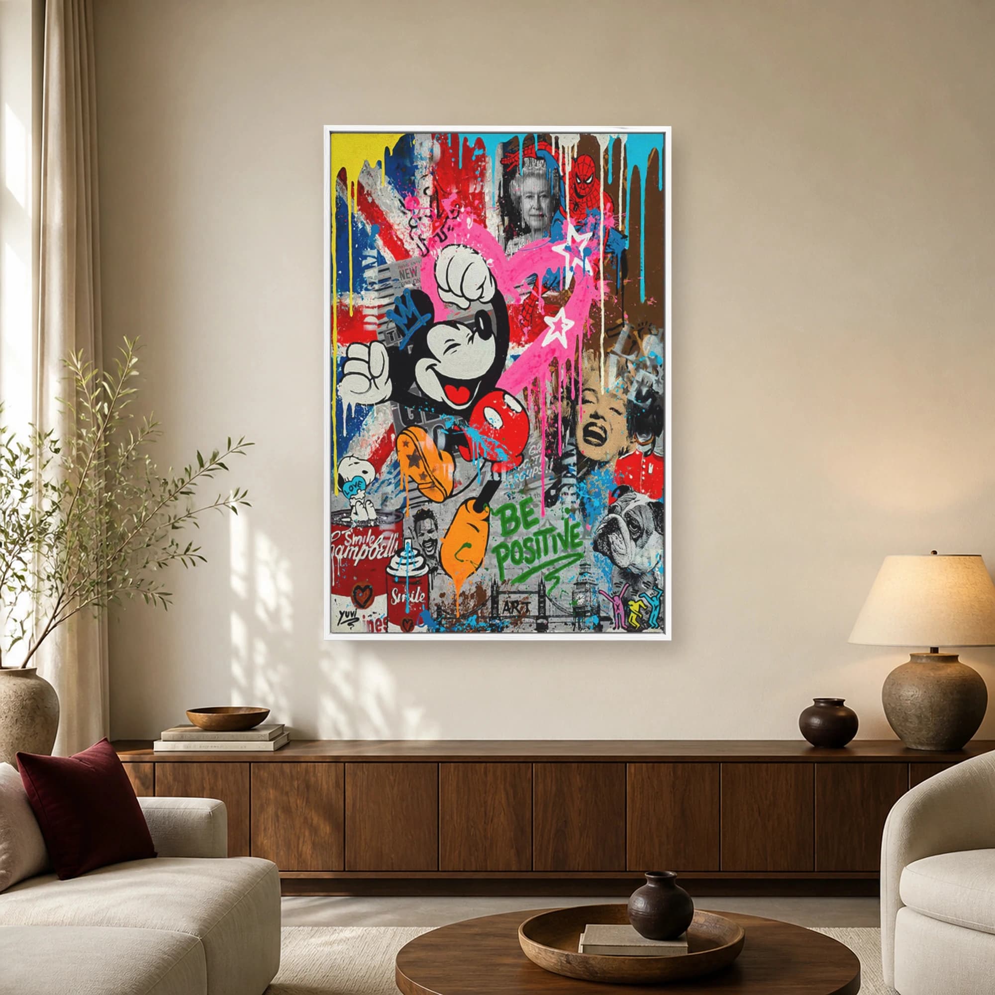 Urban Pop Culture Collage Street Art Print, view 2