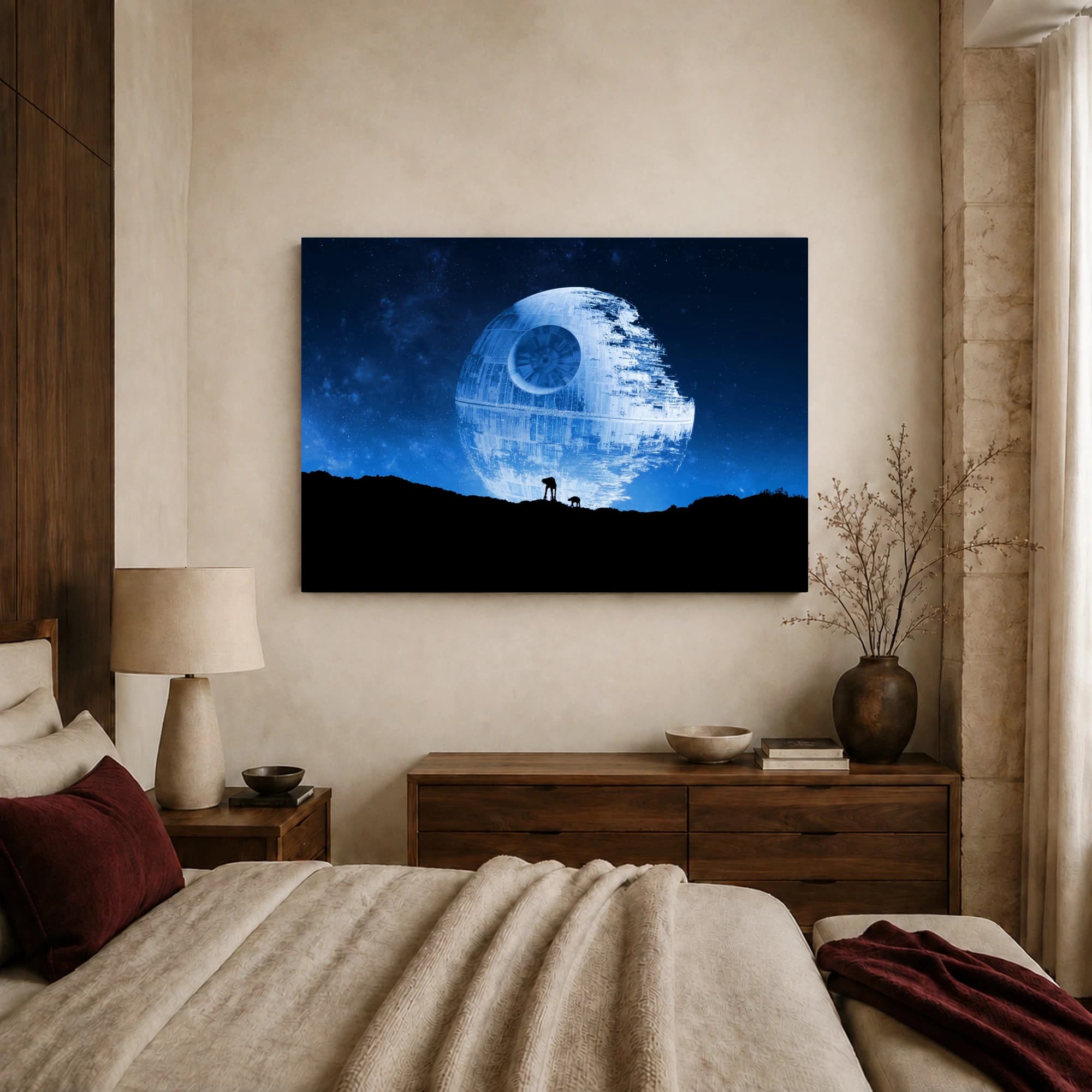 Death Star Horizon Sci-Fi Canvas Print, view 8