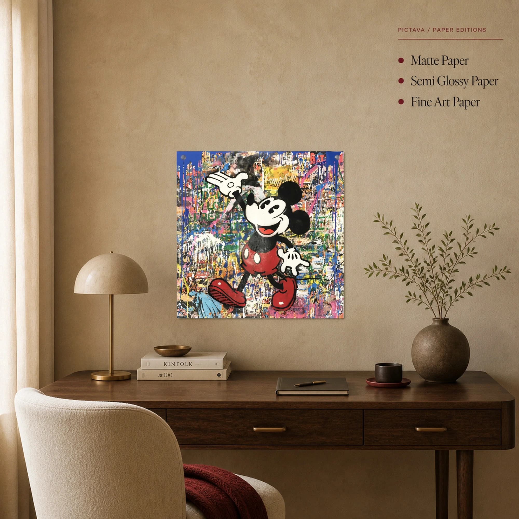 Mickey Mouse Pop Art Comic Splash Canvas, view 2