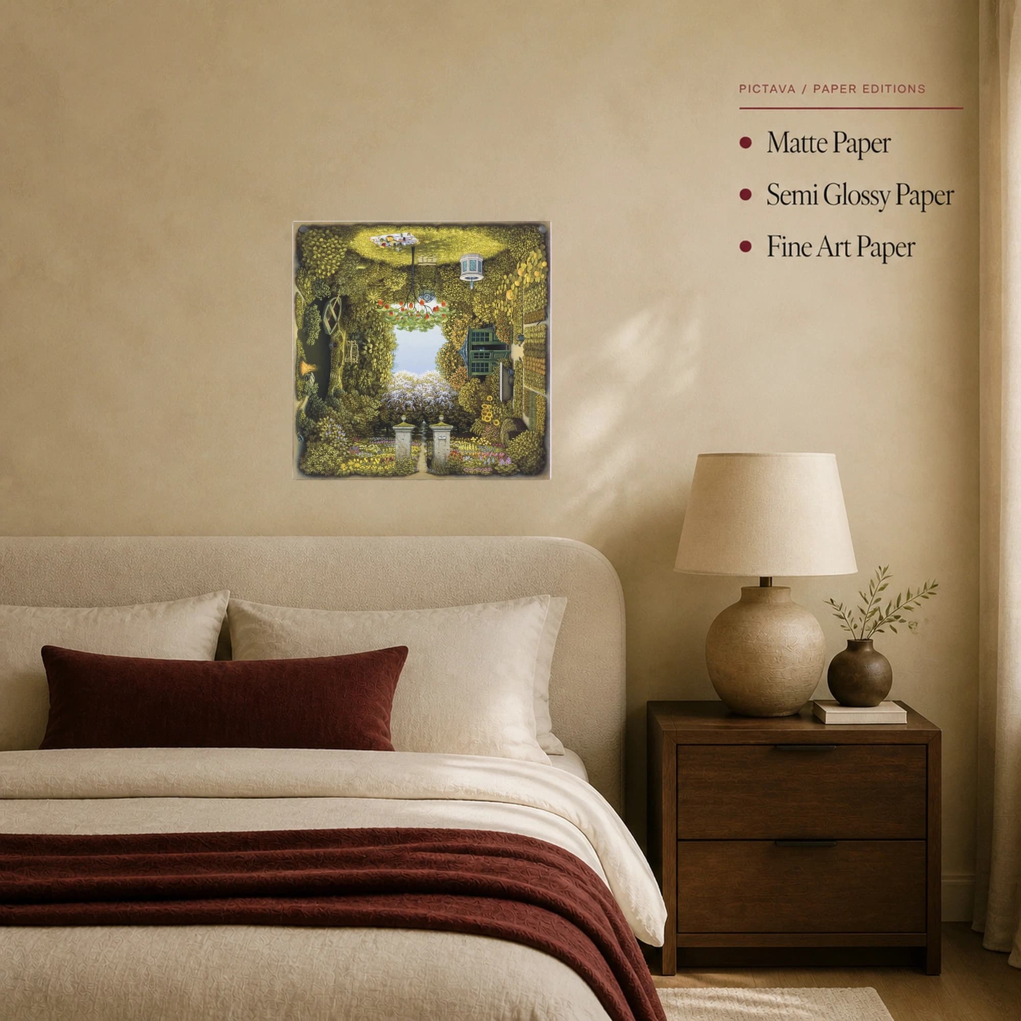 Surrealist Garden Landscape Canvas Print, view 8