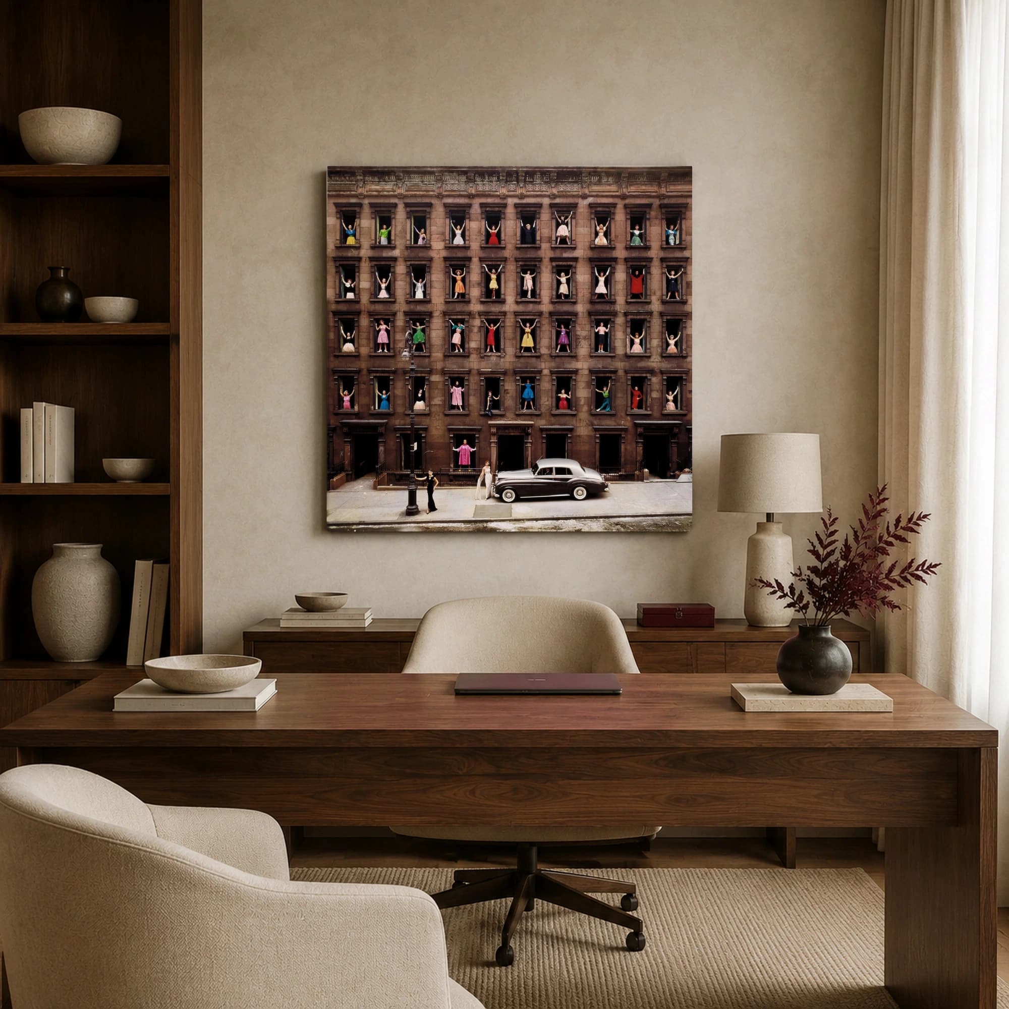 Girls in the Windows by Ormond Gigli Fine Art Print, view 4