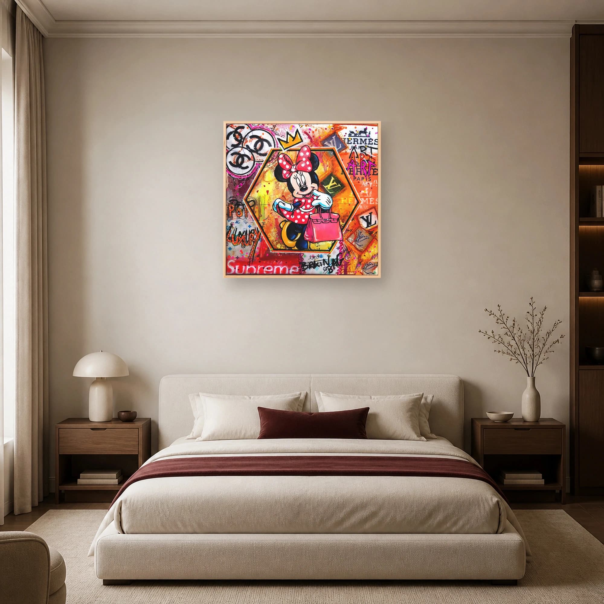 Minnie Mouse Luxury Pop Art Canvas Print, view 6