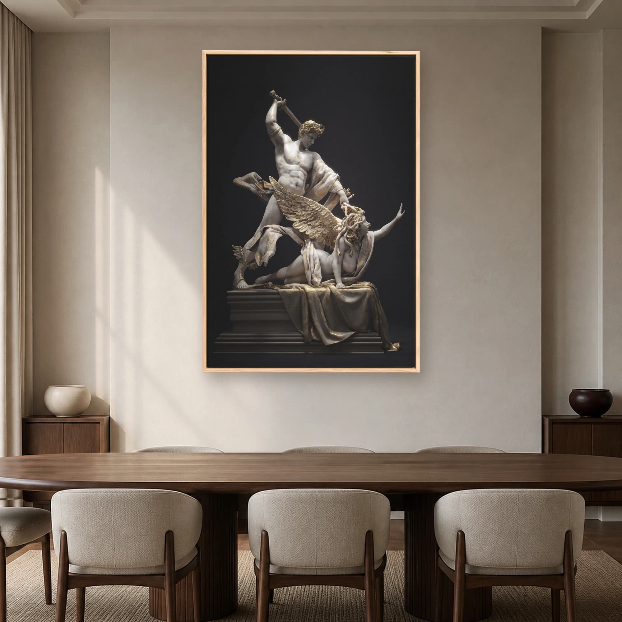 Perseus Defeating Medusa Classical Sculpture Wall Art, view 5