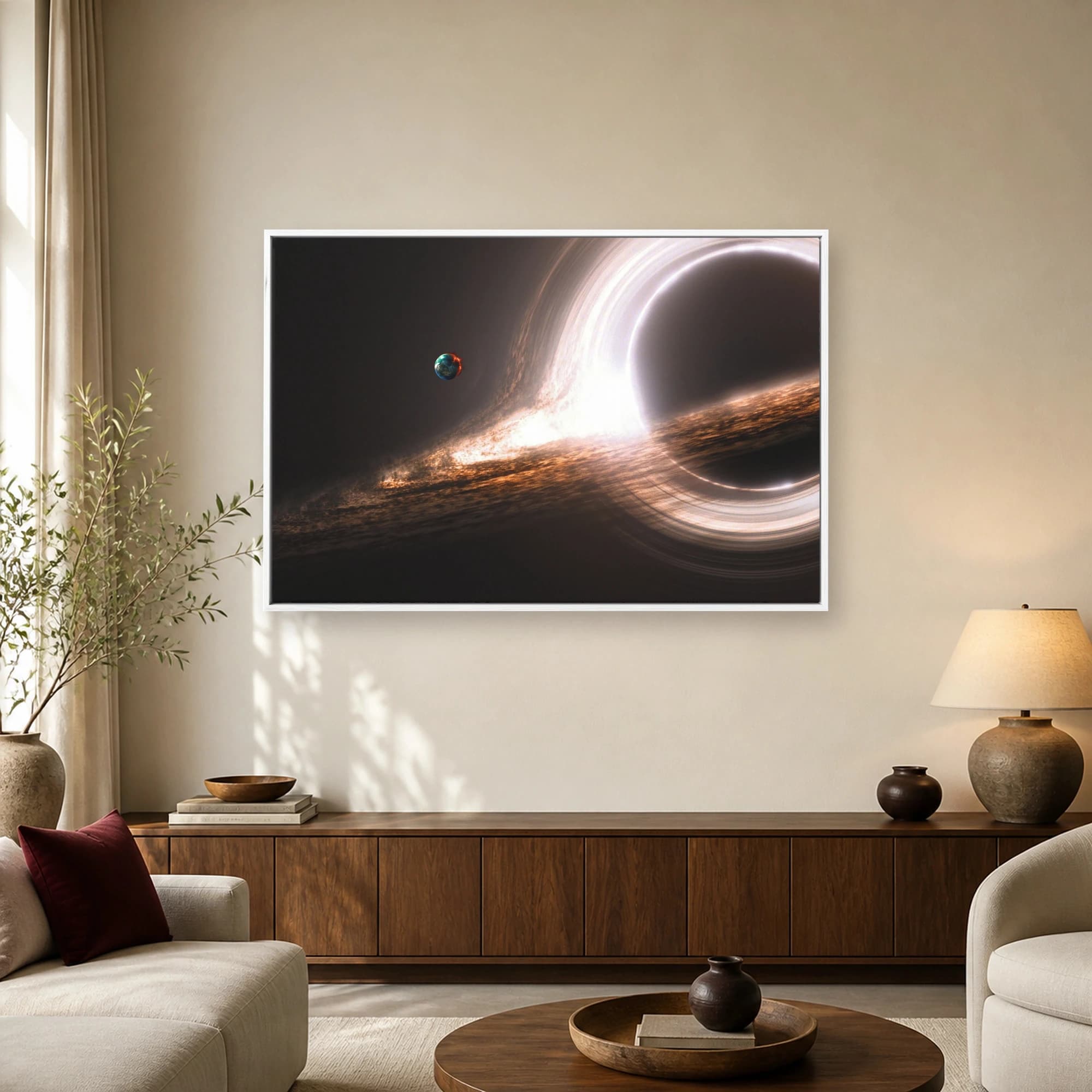 Black Hole and Planet Canvas Print, view 2