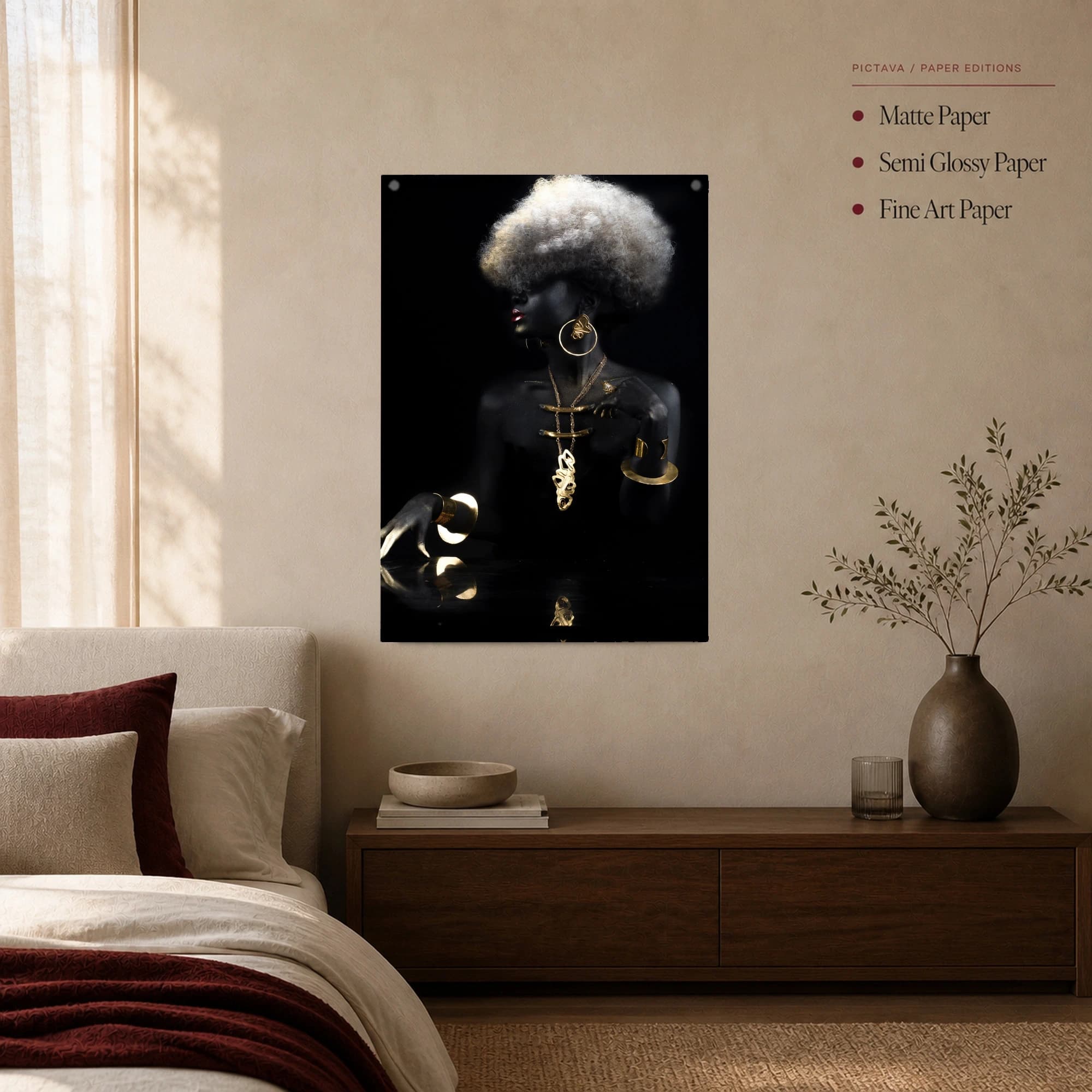 Gilded Eclipse Avant-Garde Portrait Wall Art, view 3