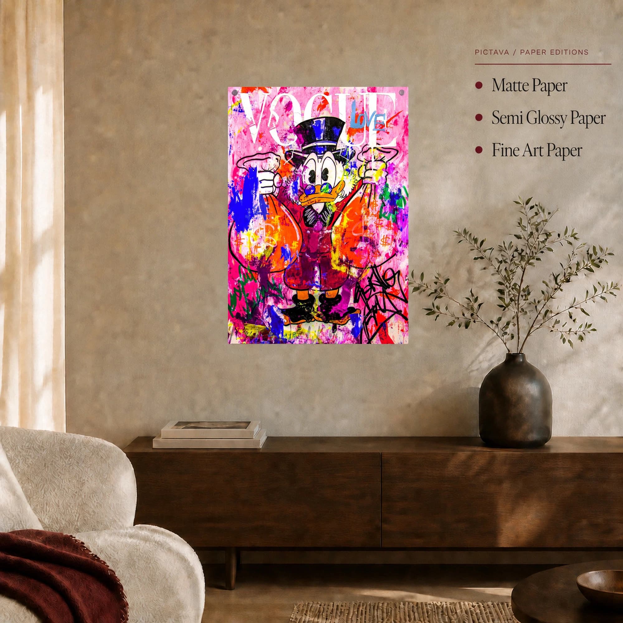 Vogue Wealth Pop Art Canvas Print, view 6