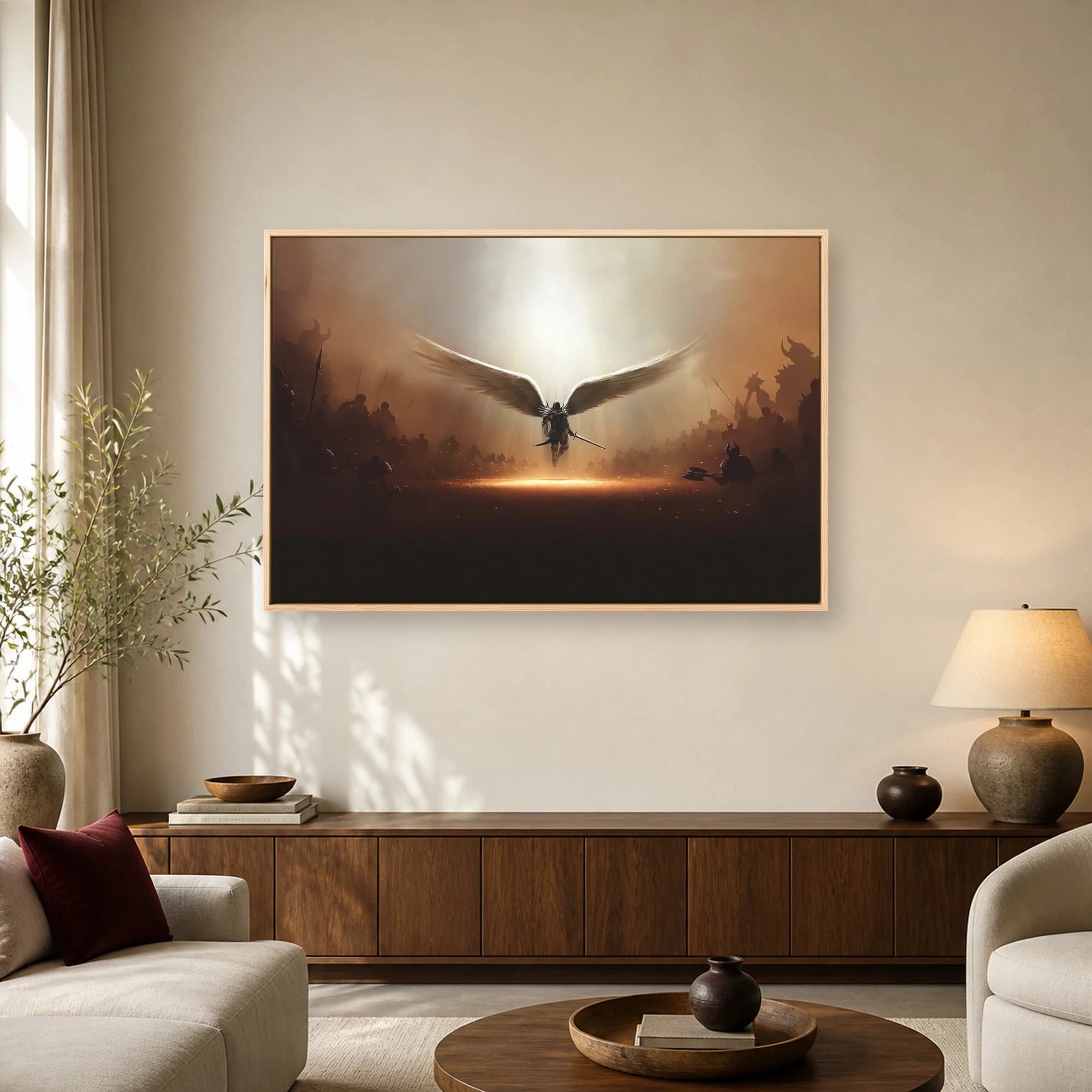 Archangel of Divine Light Dark Fantasy Wall Art, view 2