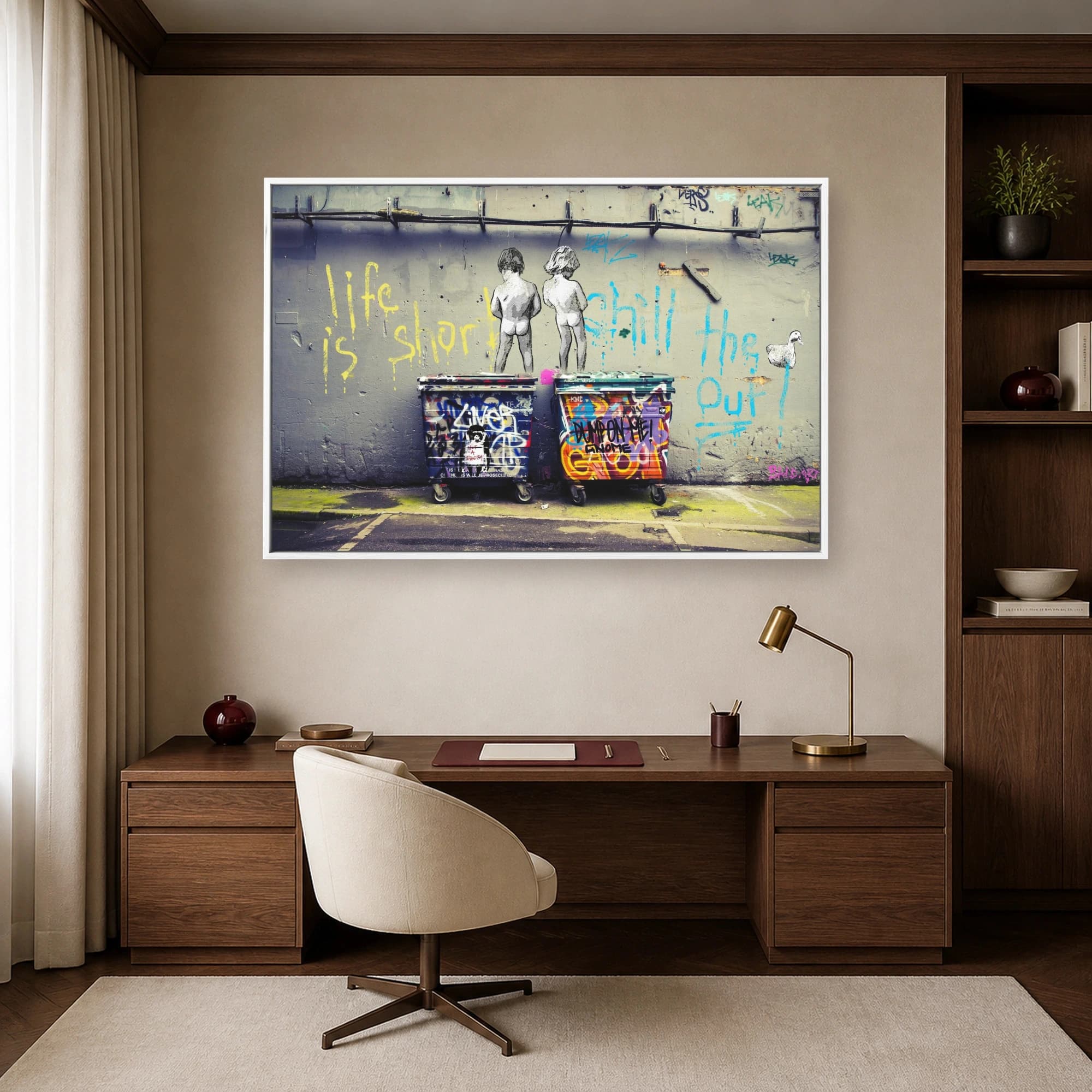 Life Is Short Urban Graffiti Wall Art Print, view 5