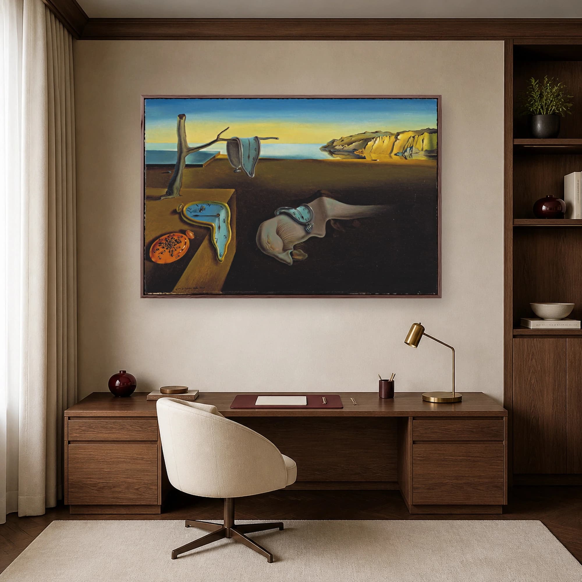 The Persistence of Memory Surrealist Masterpiece Canvas Print, view 6