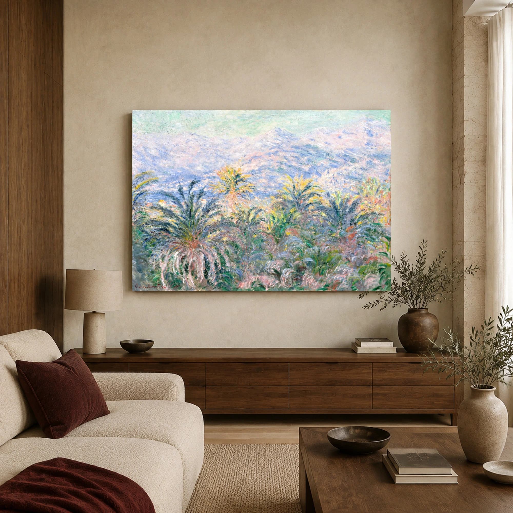 Monet Palm Trees at Bordighera Fine Art Print, view 2