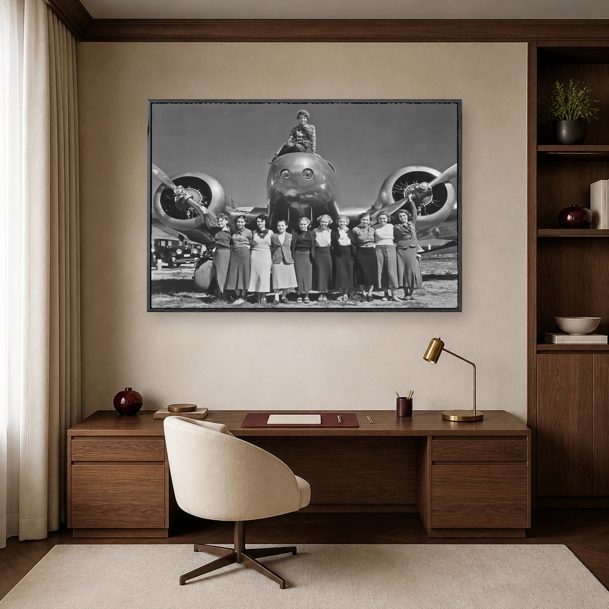 Amelia Earhart Historic Aviation Vintage Wall Art, view 6
