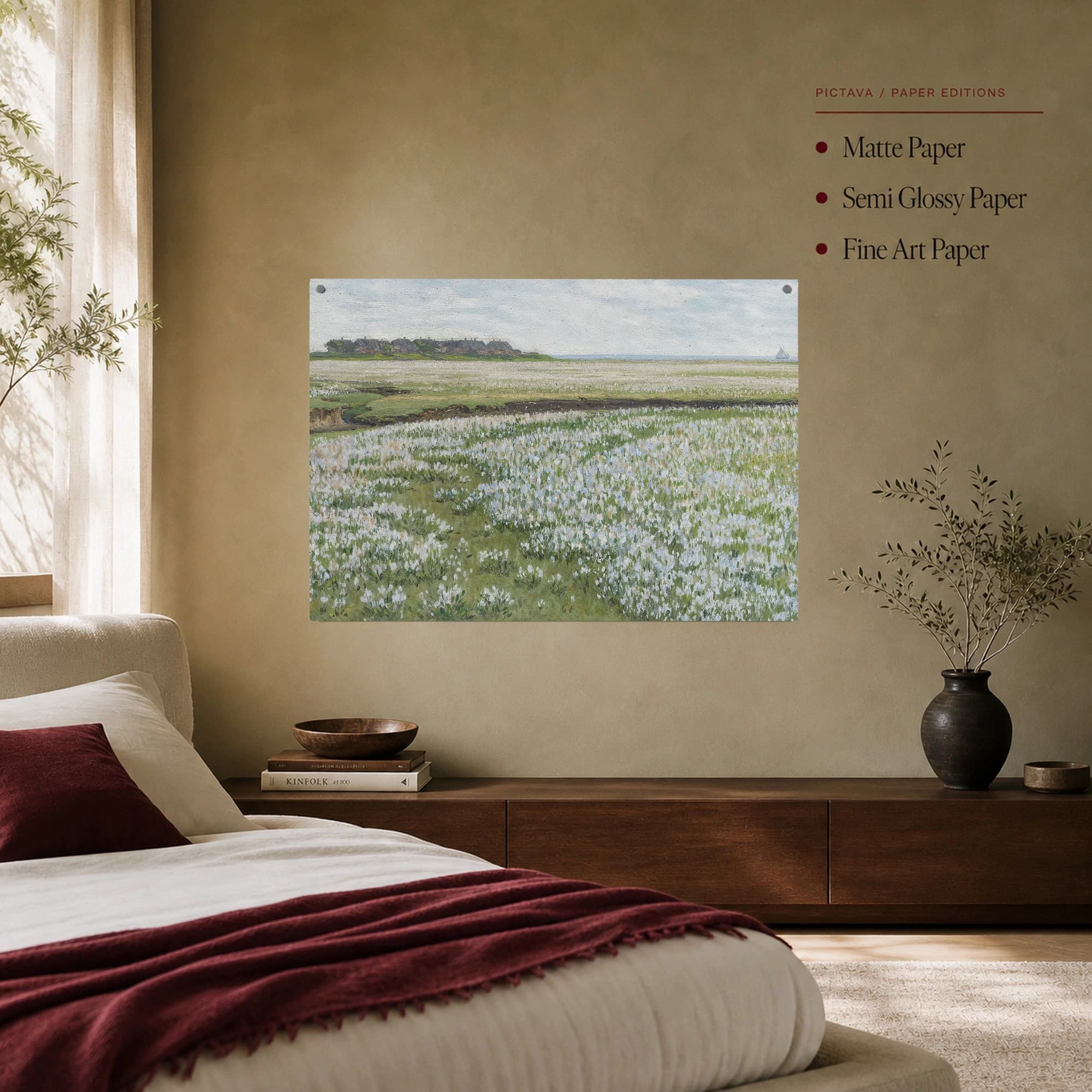 Marsh Landscape with Cotton Grass Fine Art Print, view 7