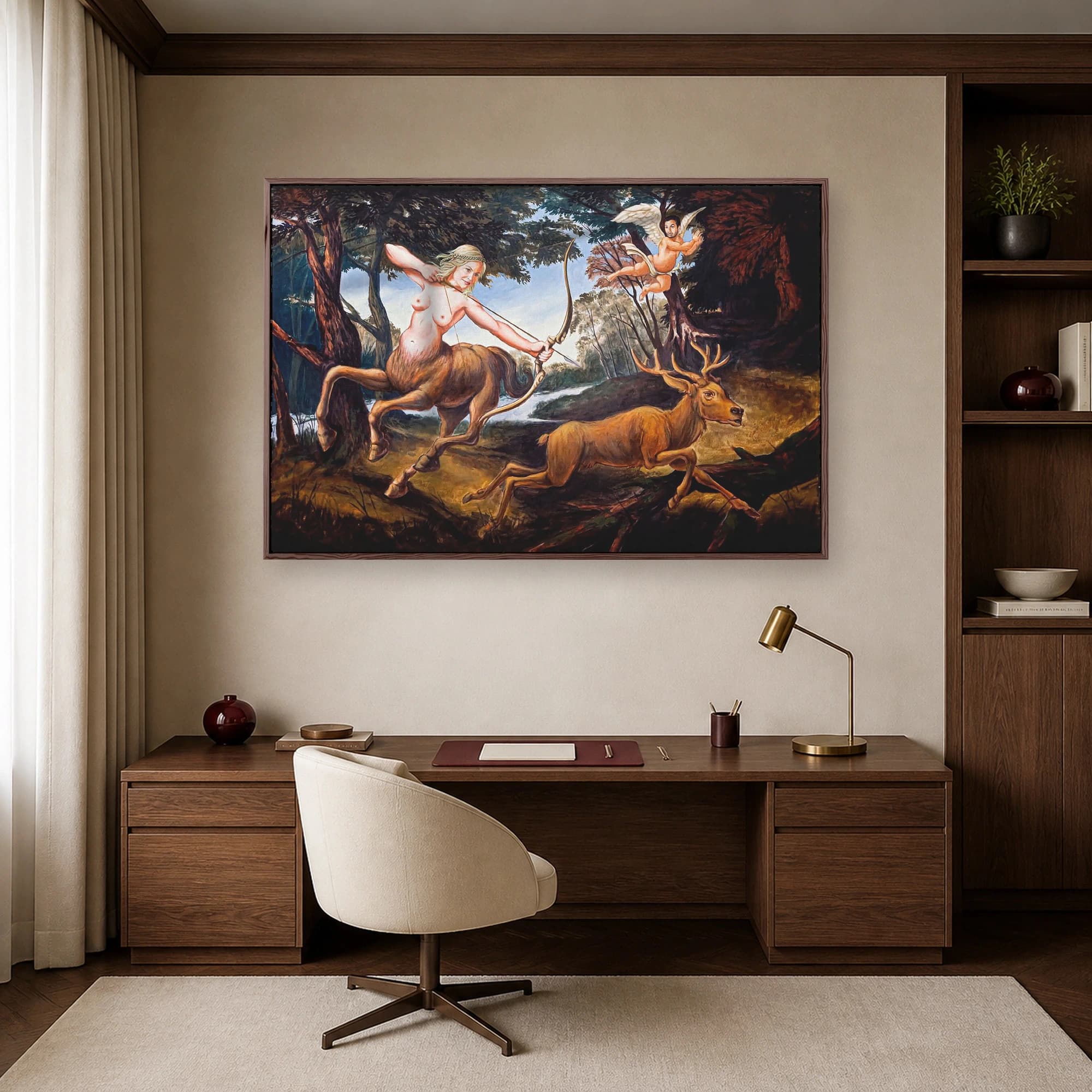 The Mythological Centaur Hunt Classical Wall Art Print, view 7
