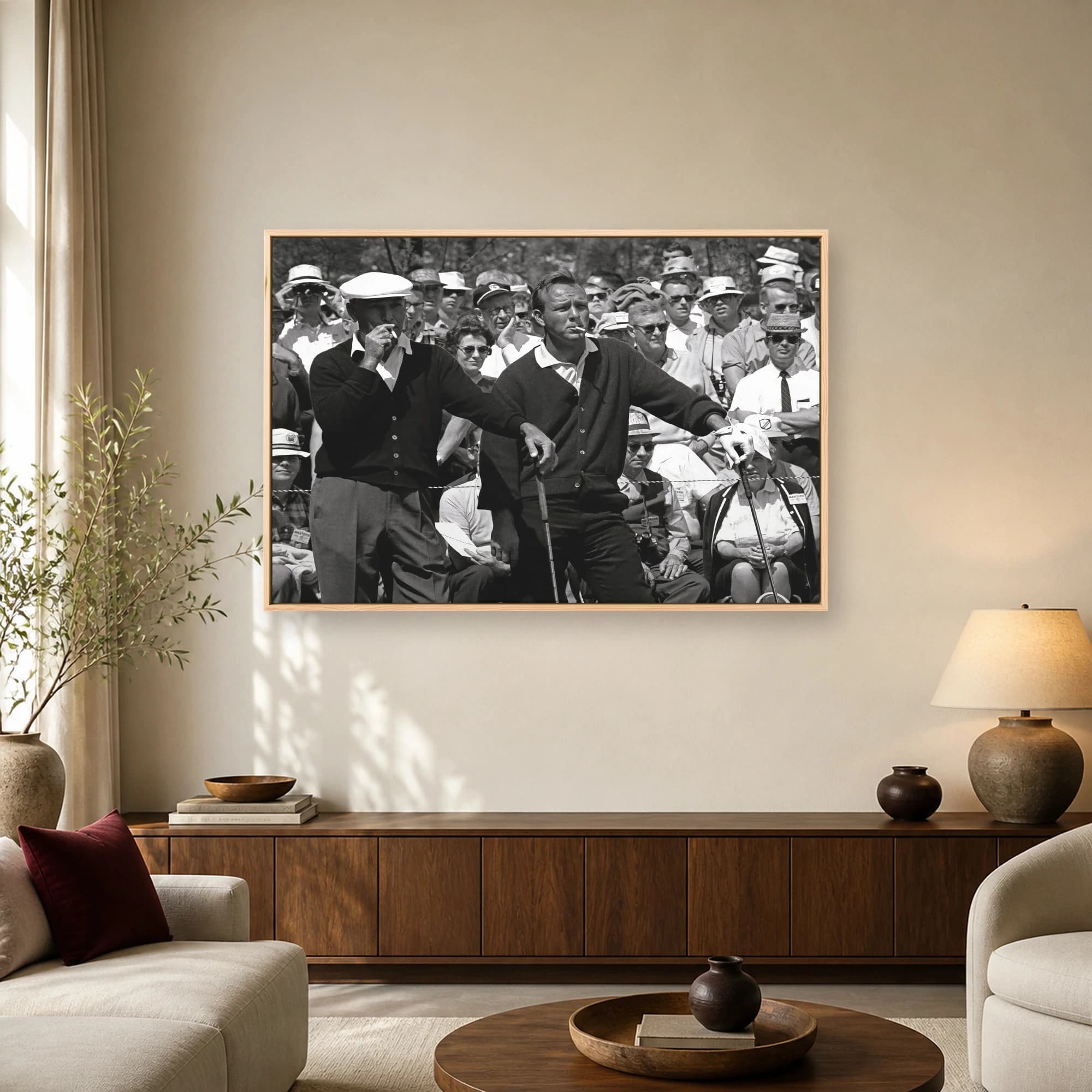 Vintage Golf Legends Black and White Wall Art Print, view 2
