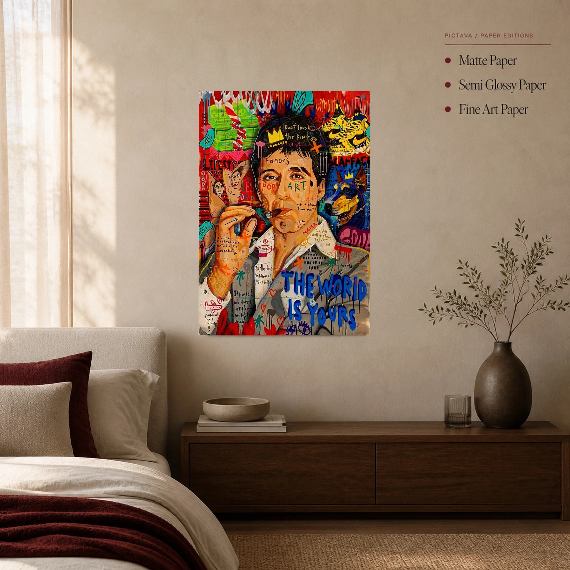 The World Is Yours Scarface Street Art Canvas Print, view 4