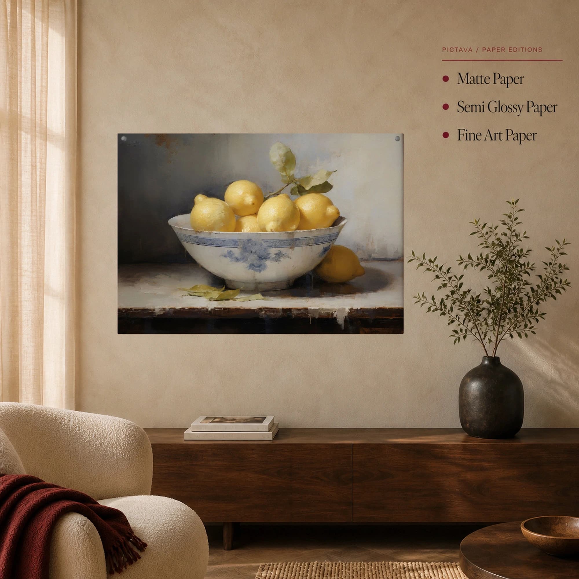 Still Life with Lemons Fine Art Canvas Print, view 6