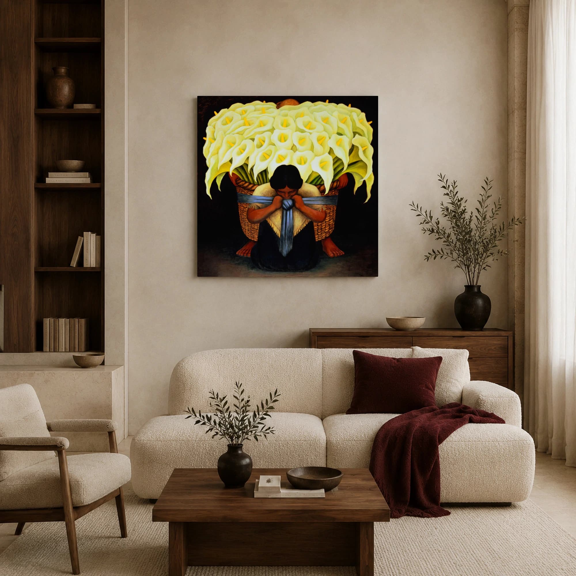 The Flower Seller Masterpiece Fine Art Canvas Print, view 4